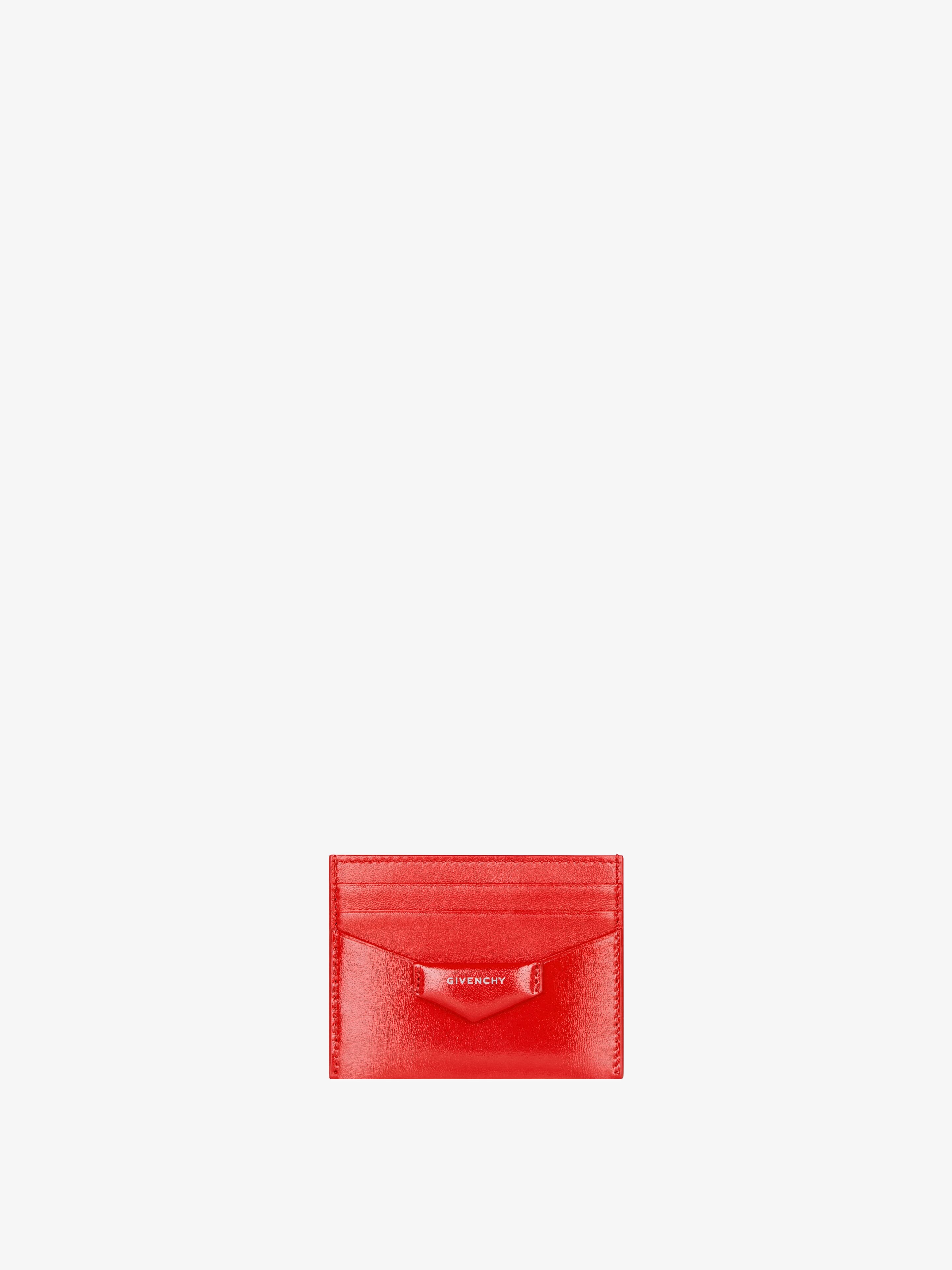 Shop Givenchy Antigona Card Holder In Box Leather In Multicolor