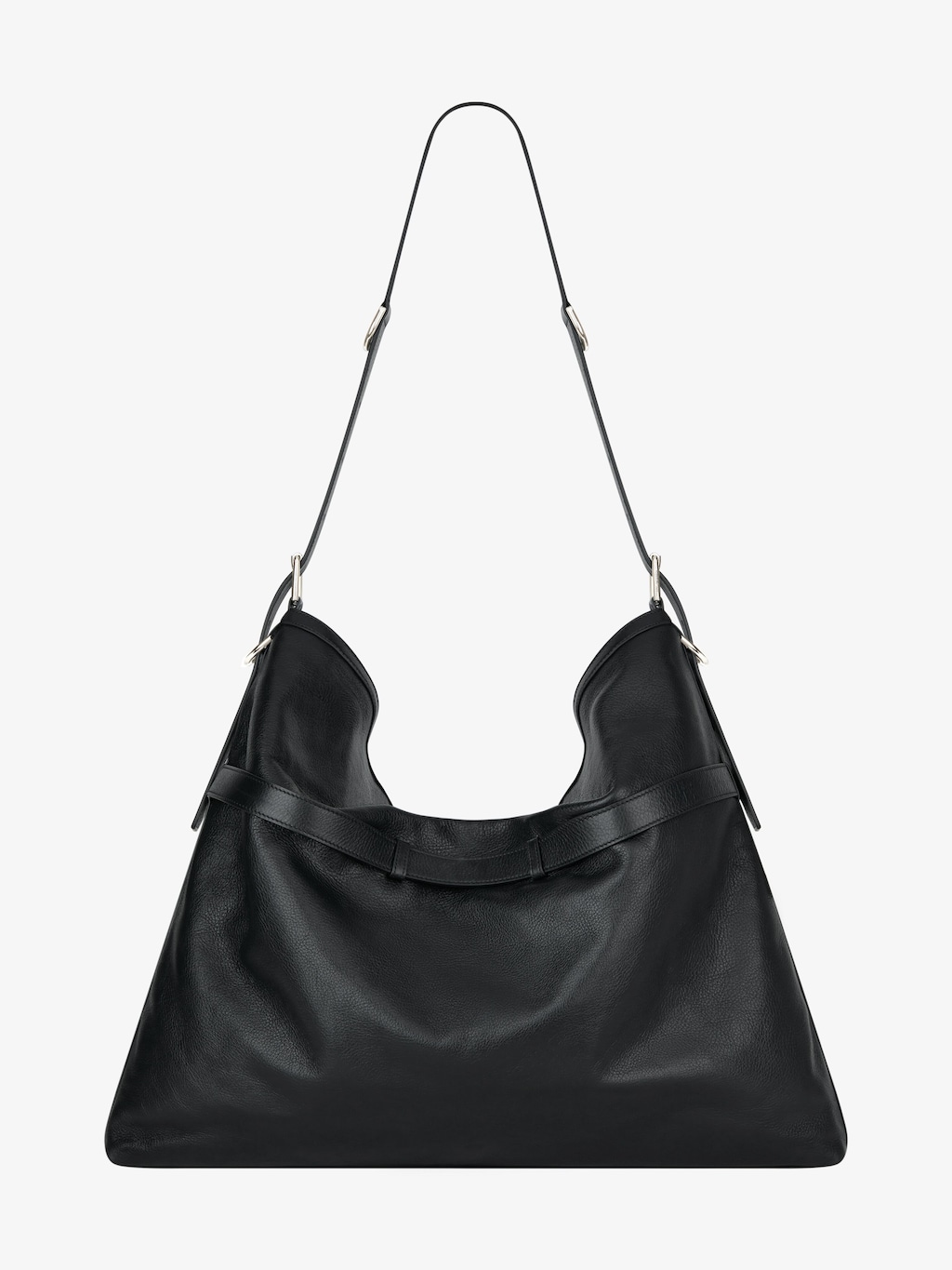 Large Voyou bag in grained leather - black | Givenchy US
