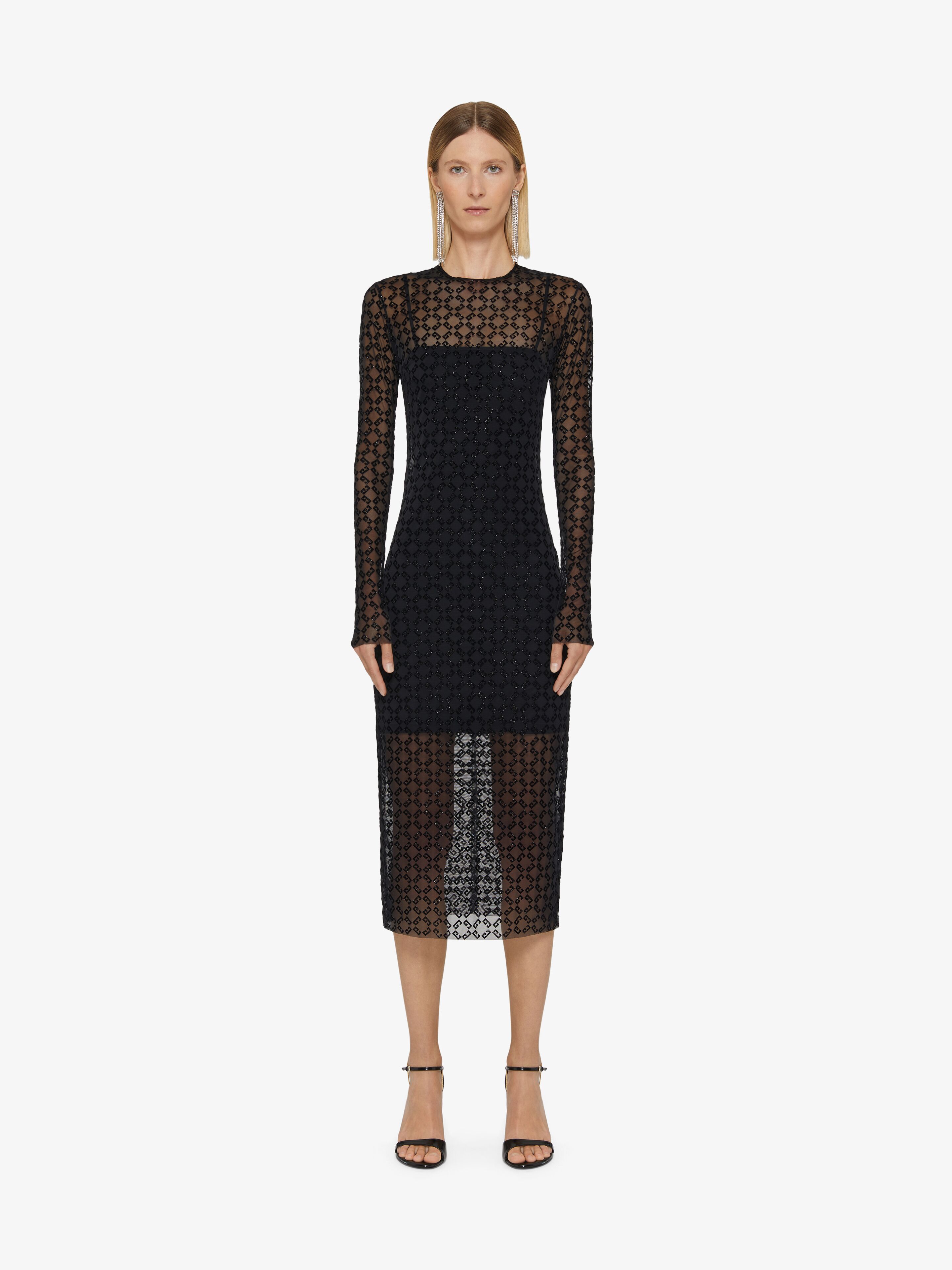 Dress in shiny monogram 72 tulle | Givenchy CA | Givenchy