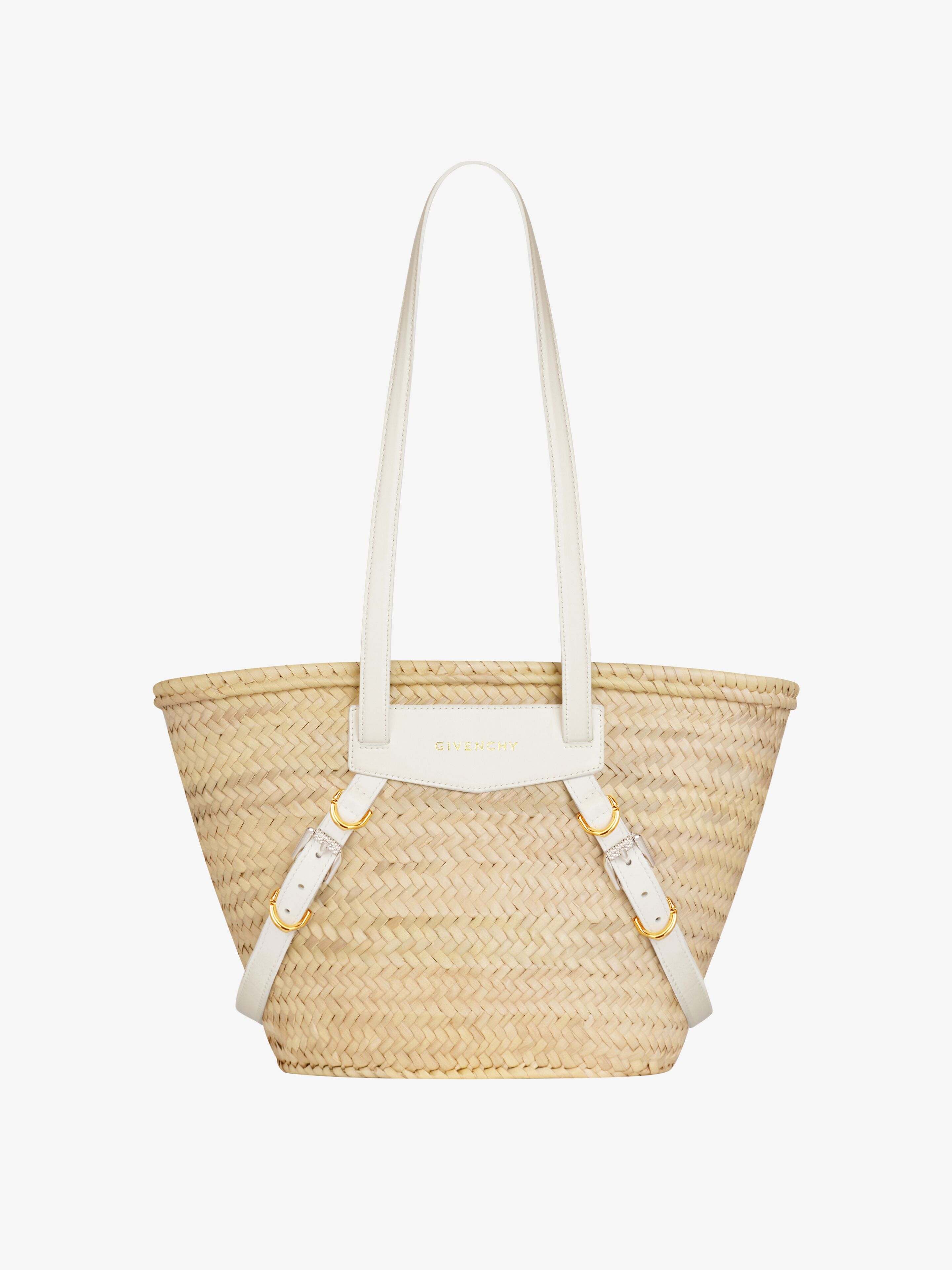 Givenchy - Medium Voyou Basket Bag In Raffia - Gold - For Women