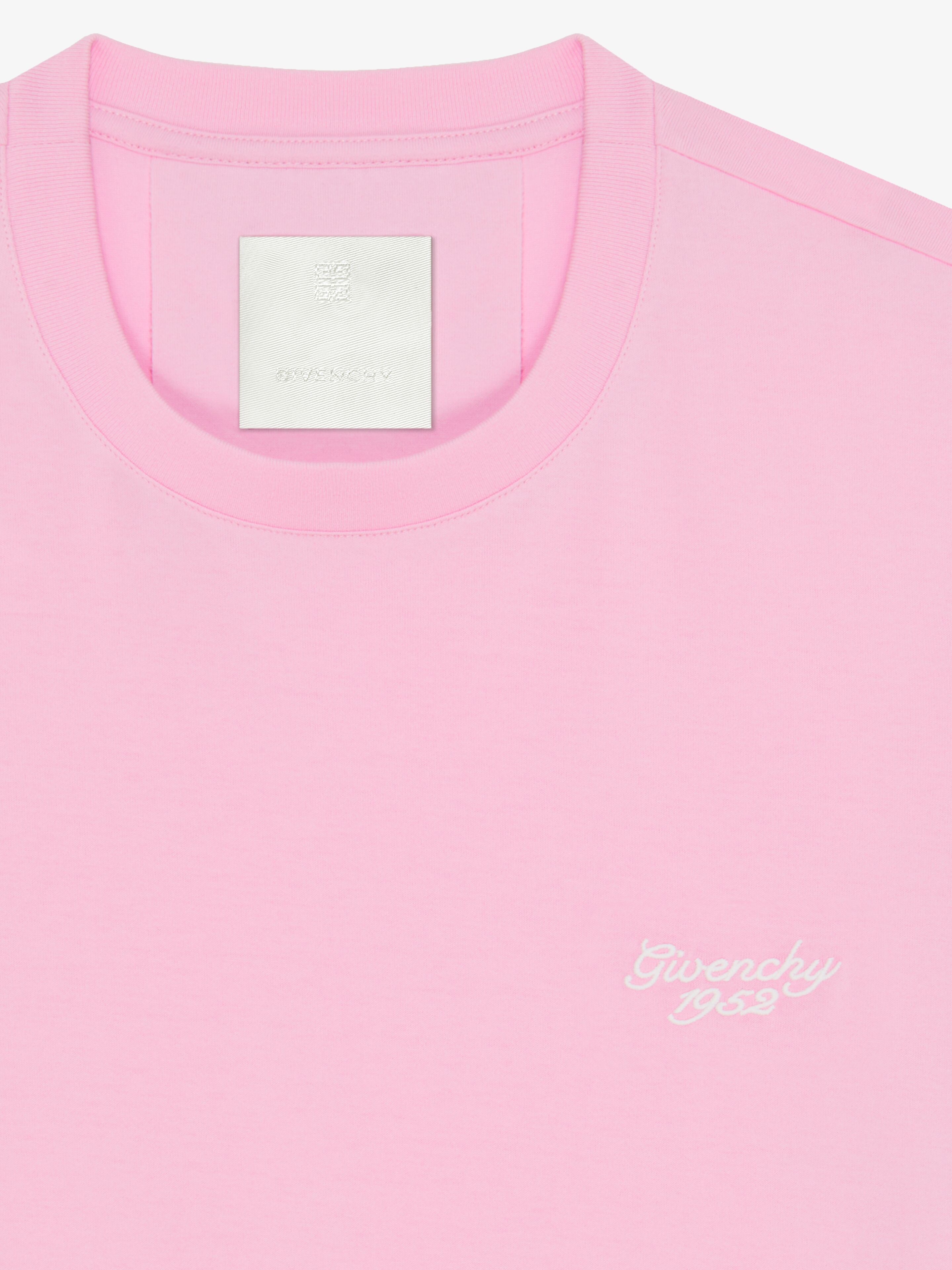 Tシャツ・カットソー GIVENCHY Pastel Pink Cotton T-Shirt GIVENCHY t-shirt in cotton with rhinestones in - pink