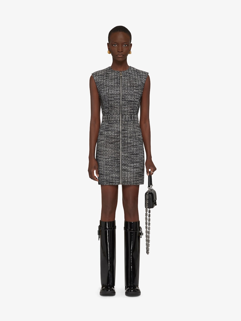 givenchy.com | Dress in 4G jacquard with zips