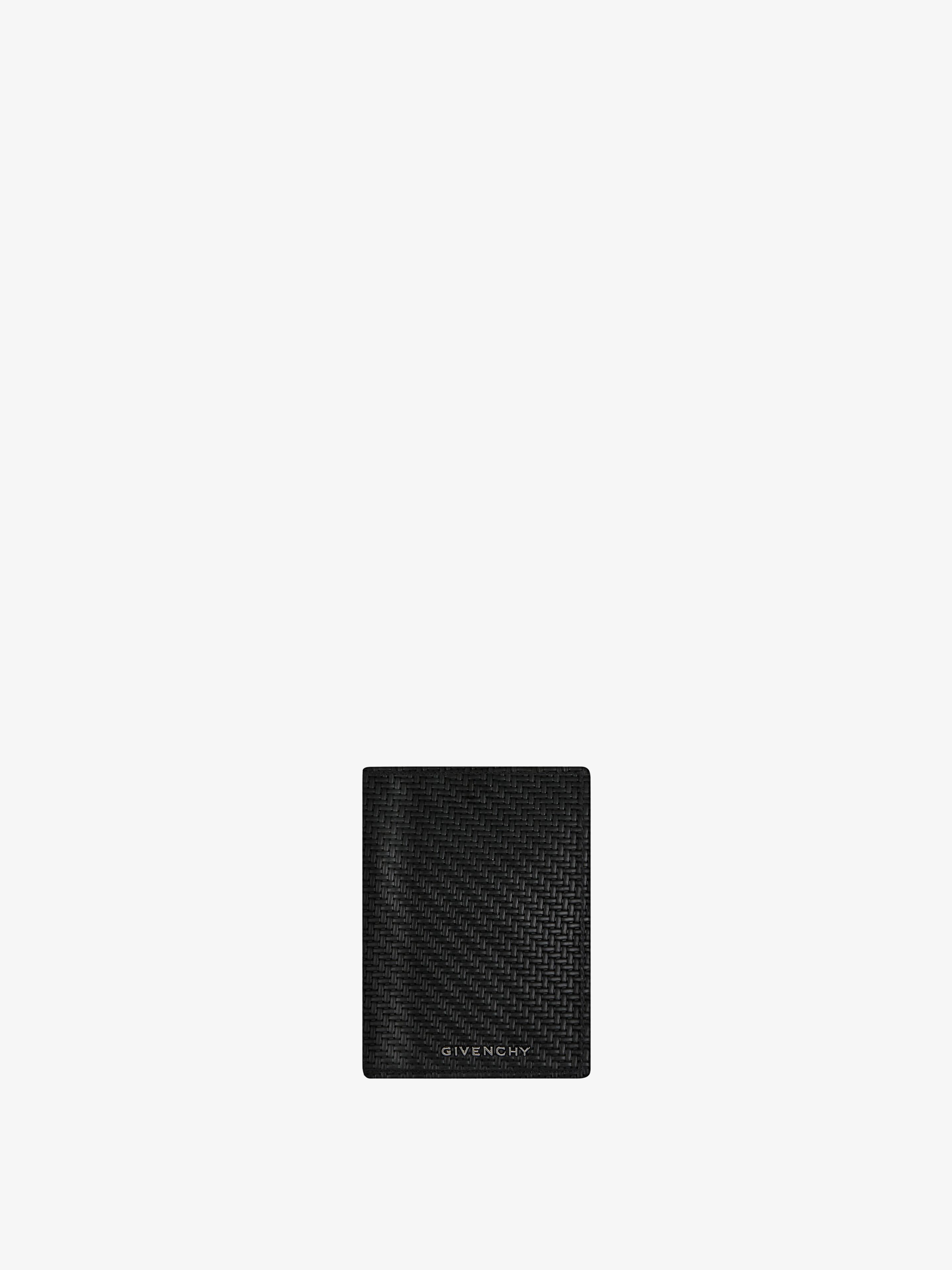 Givenchy Card Holder In Braided-effect Leather - Men