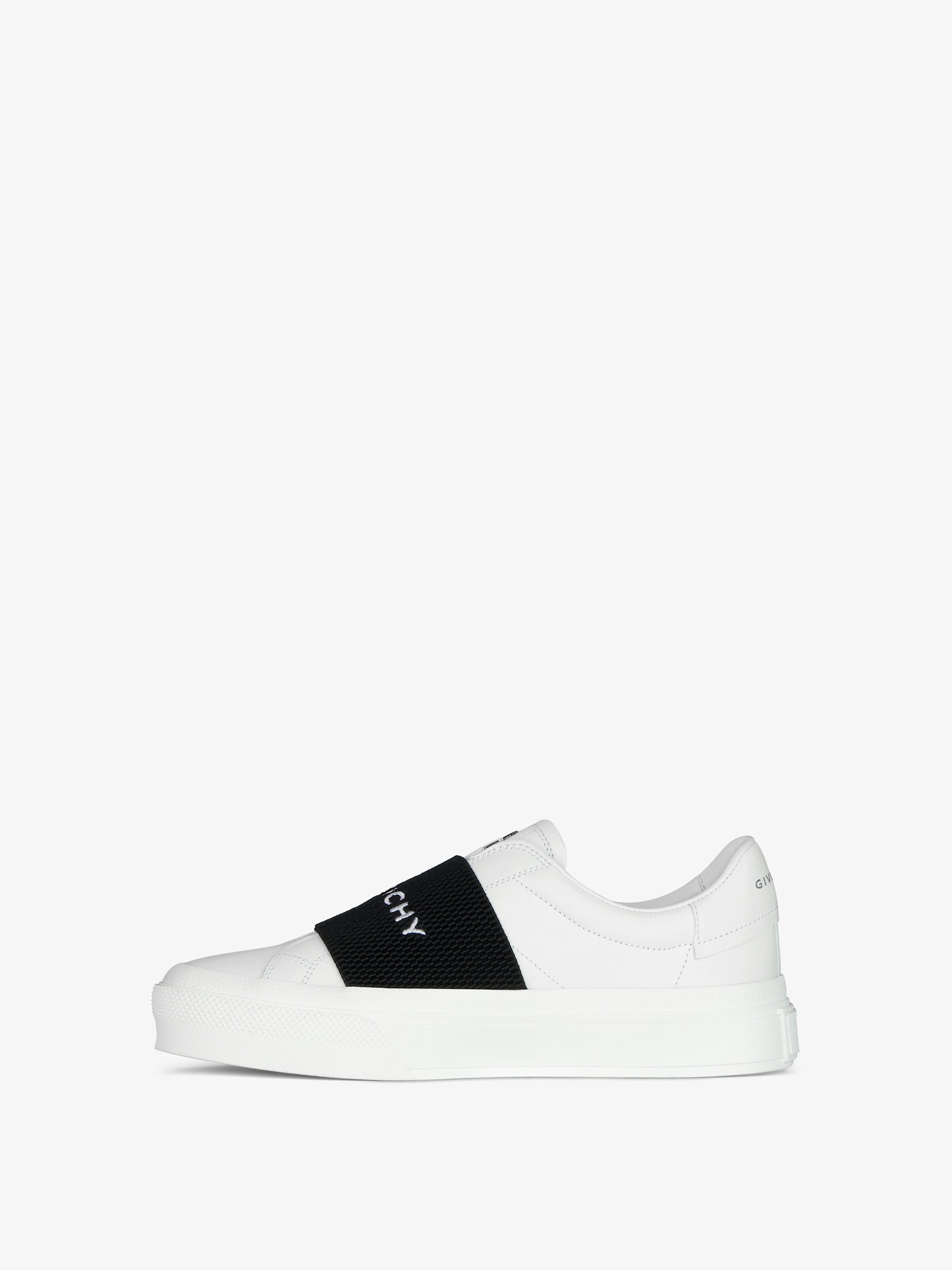 City Sport sneakers in leather with GIVENCHY strap - white/black | Givenchy