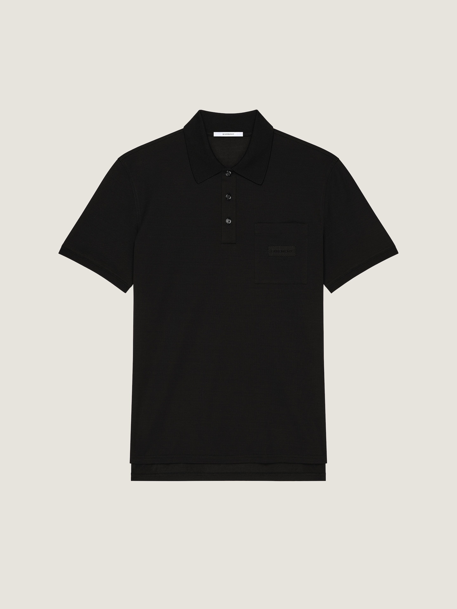 Polo in cotton with GIVENCHY patch in black Givenchy DE