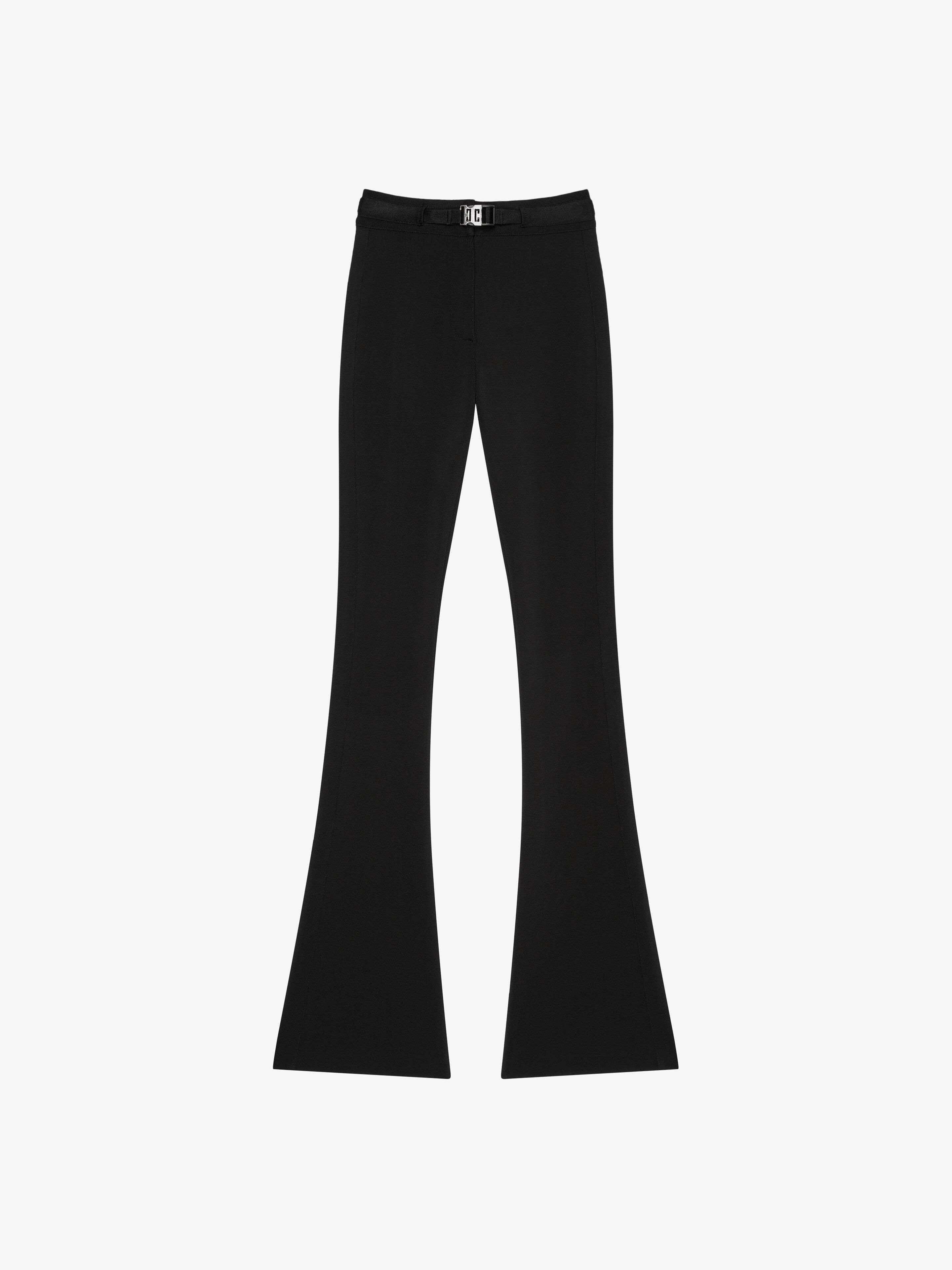 Givenchy 4g Belted Trousers In Punto Milano In Black