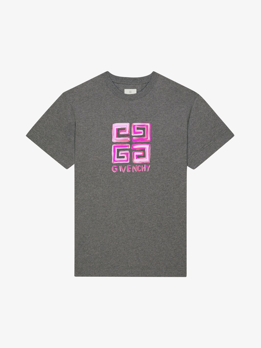 4G Multicolor slim fit t-shirt in cotton - titanium | Givenchy US