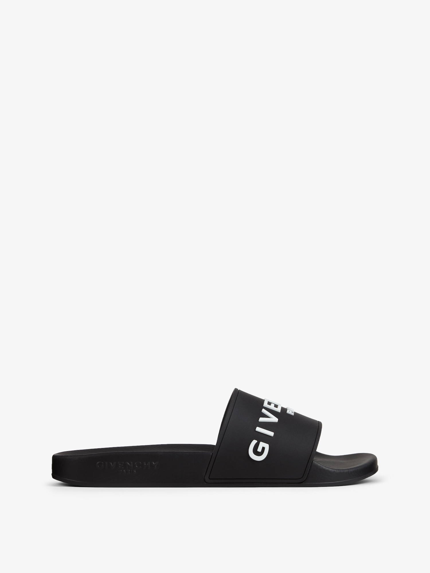 Slide flat sandals in rubber | Givenchy US | Givenchy