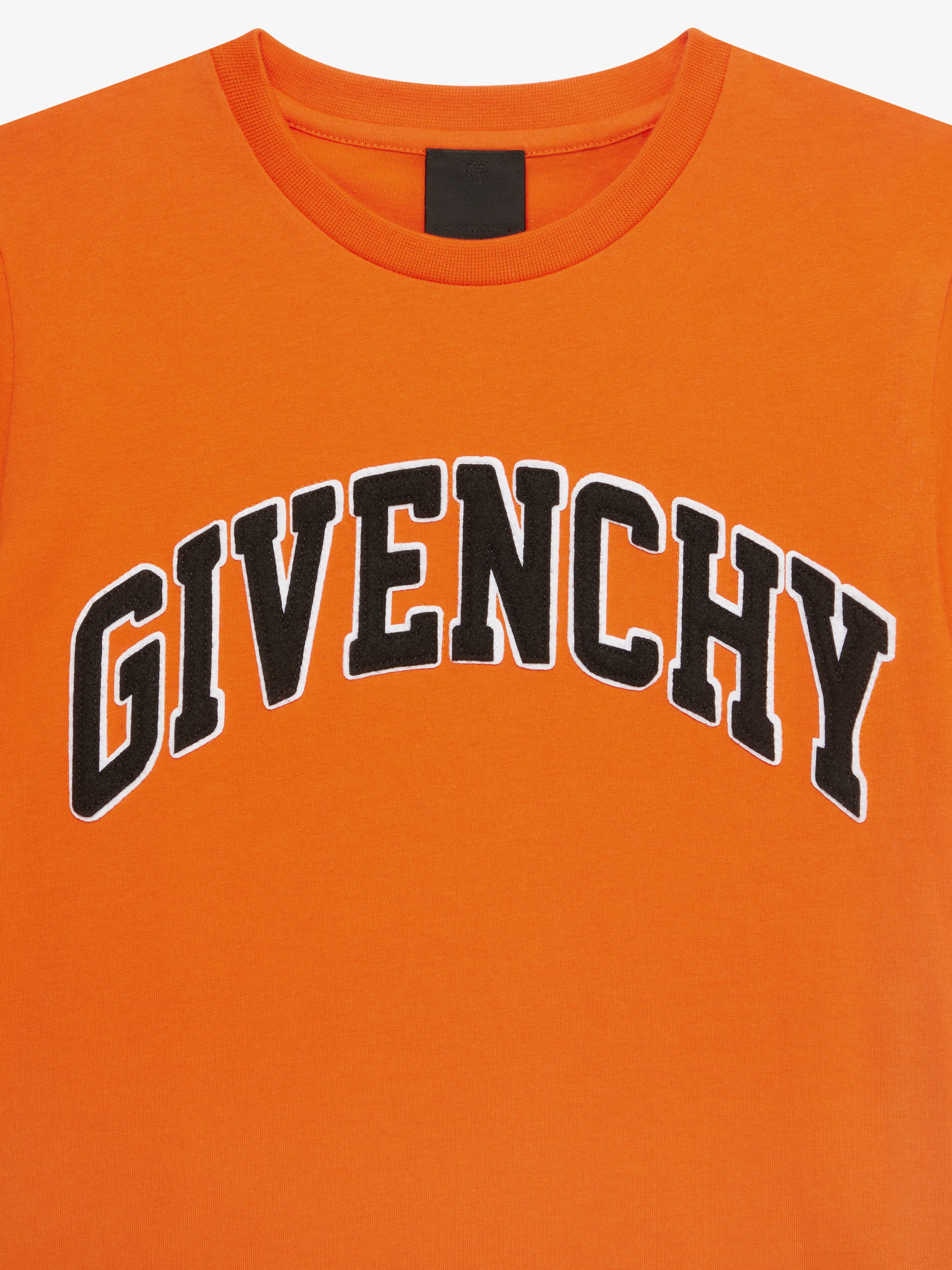 GIVENCHY College t shirt in cotton in orange Givenchy US