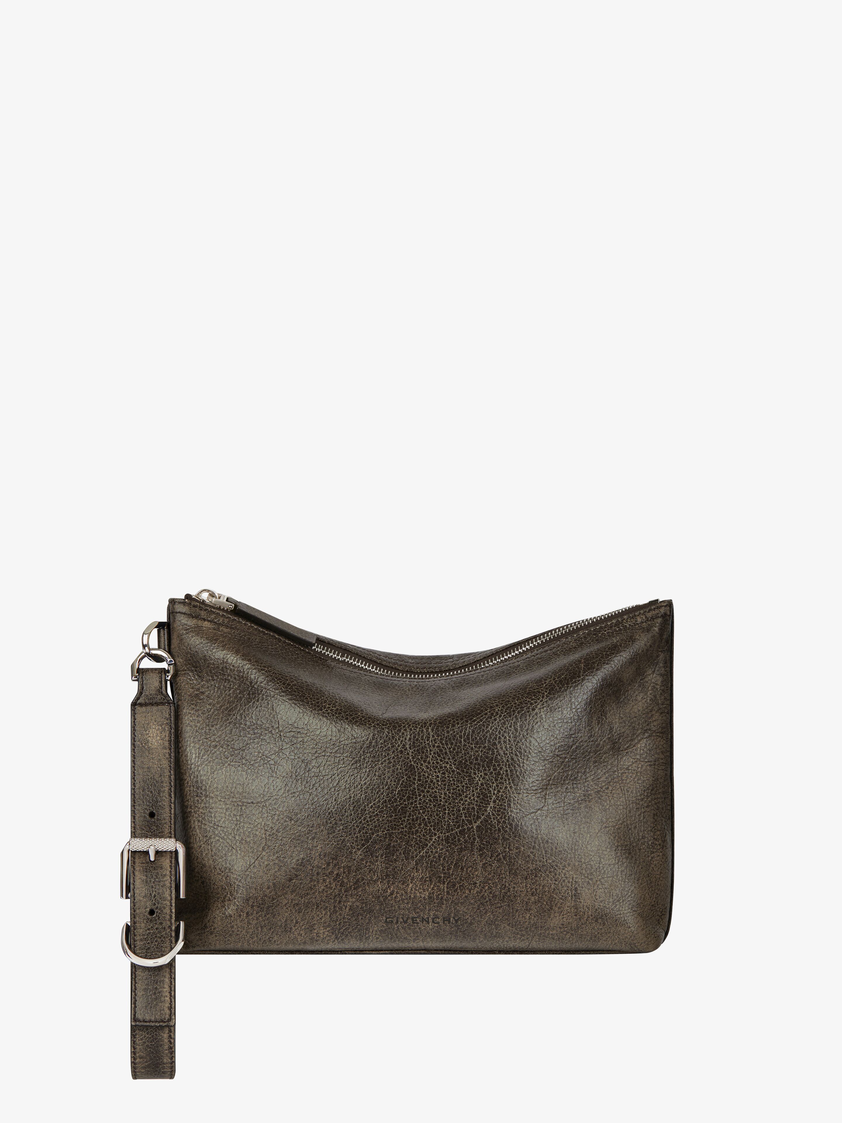 Shop Givenchy Pochette Voyou En Cuir Vieilli In Multicolor