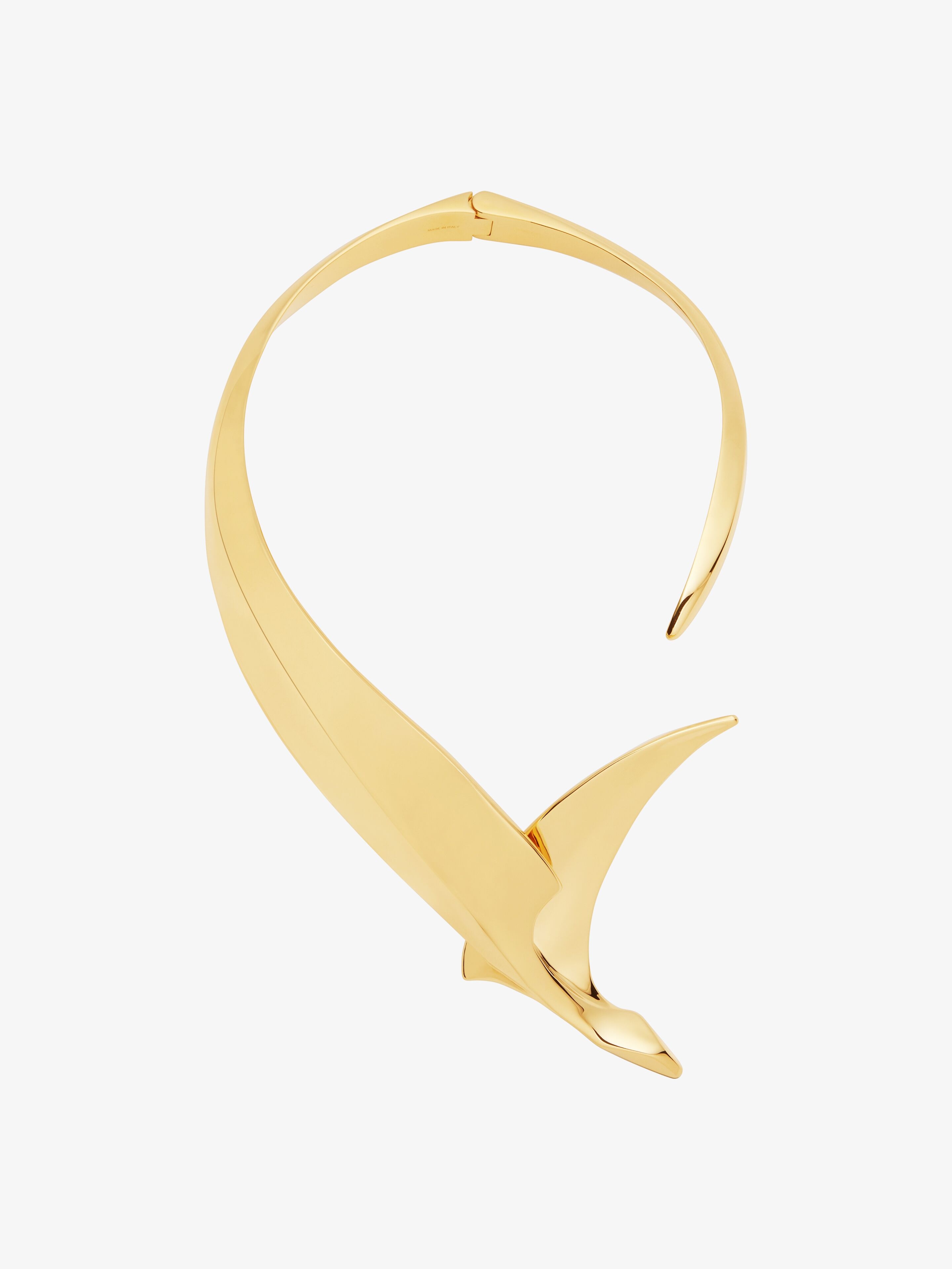 Shop Givenchy Bird Torque Necklace In Metal In Multicolor