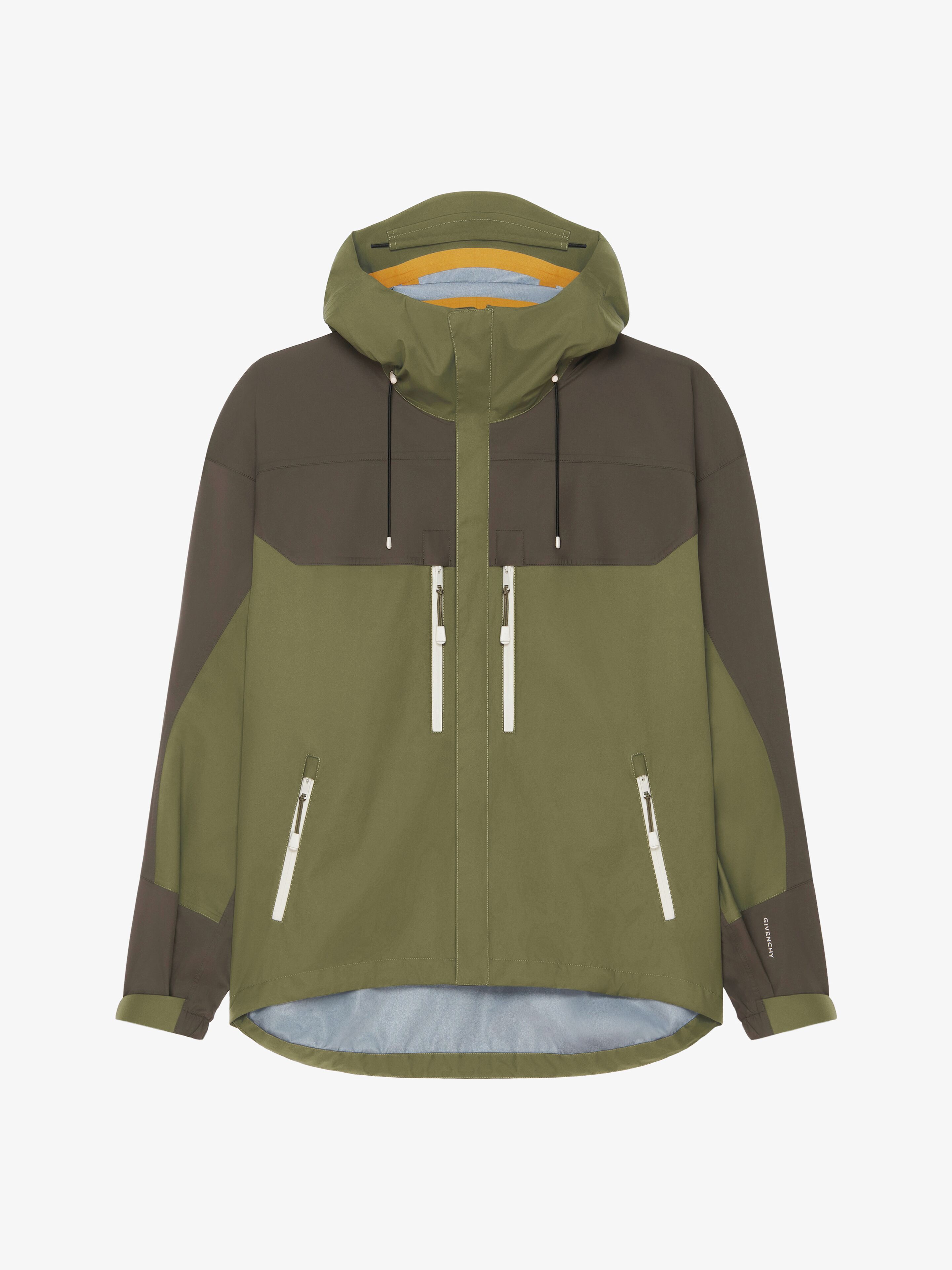 Shop Givenchy Technical Hooded Jacket In Olive Green