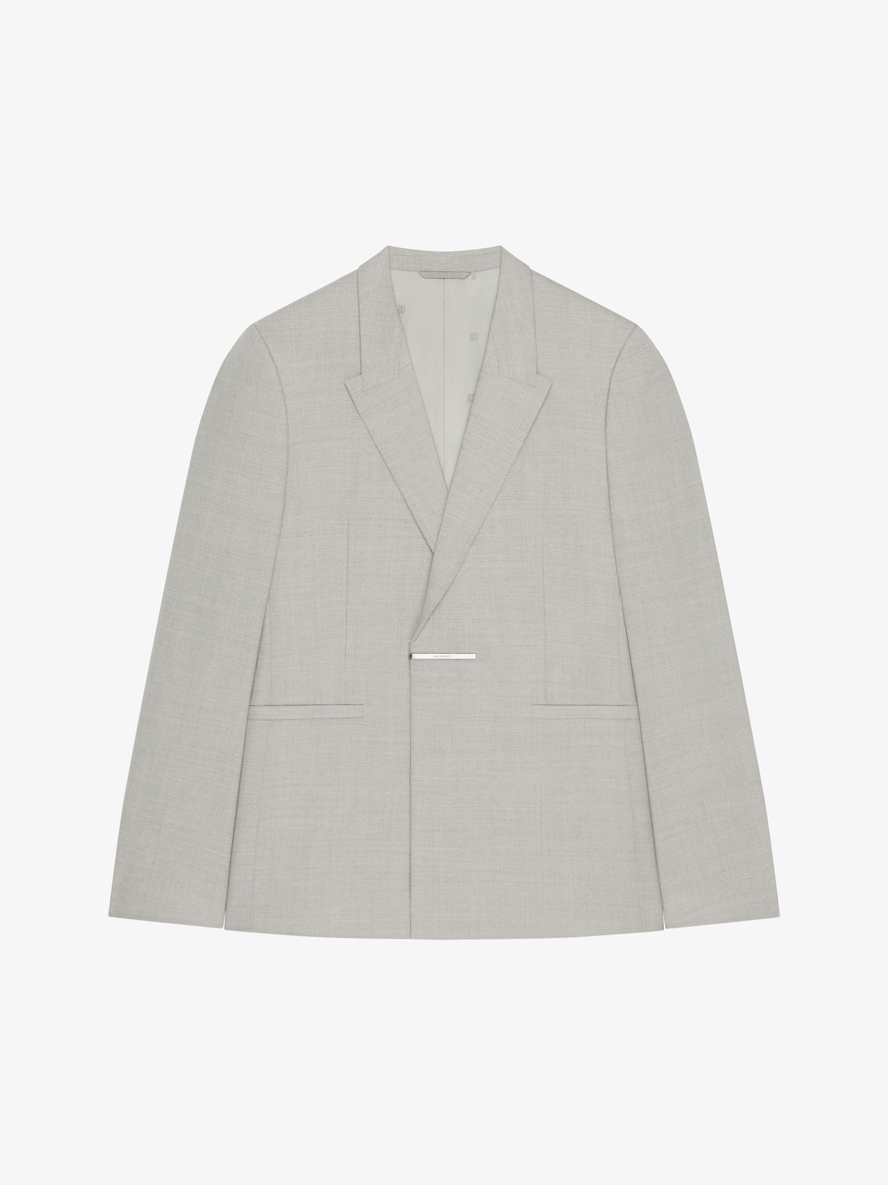 Shop Givenchy Slim Fit Jacket In Wool In Grey