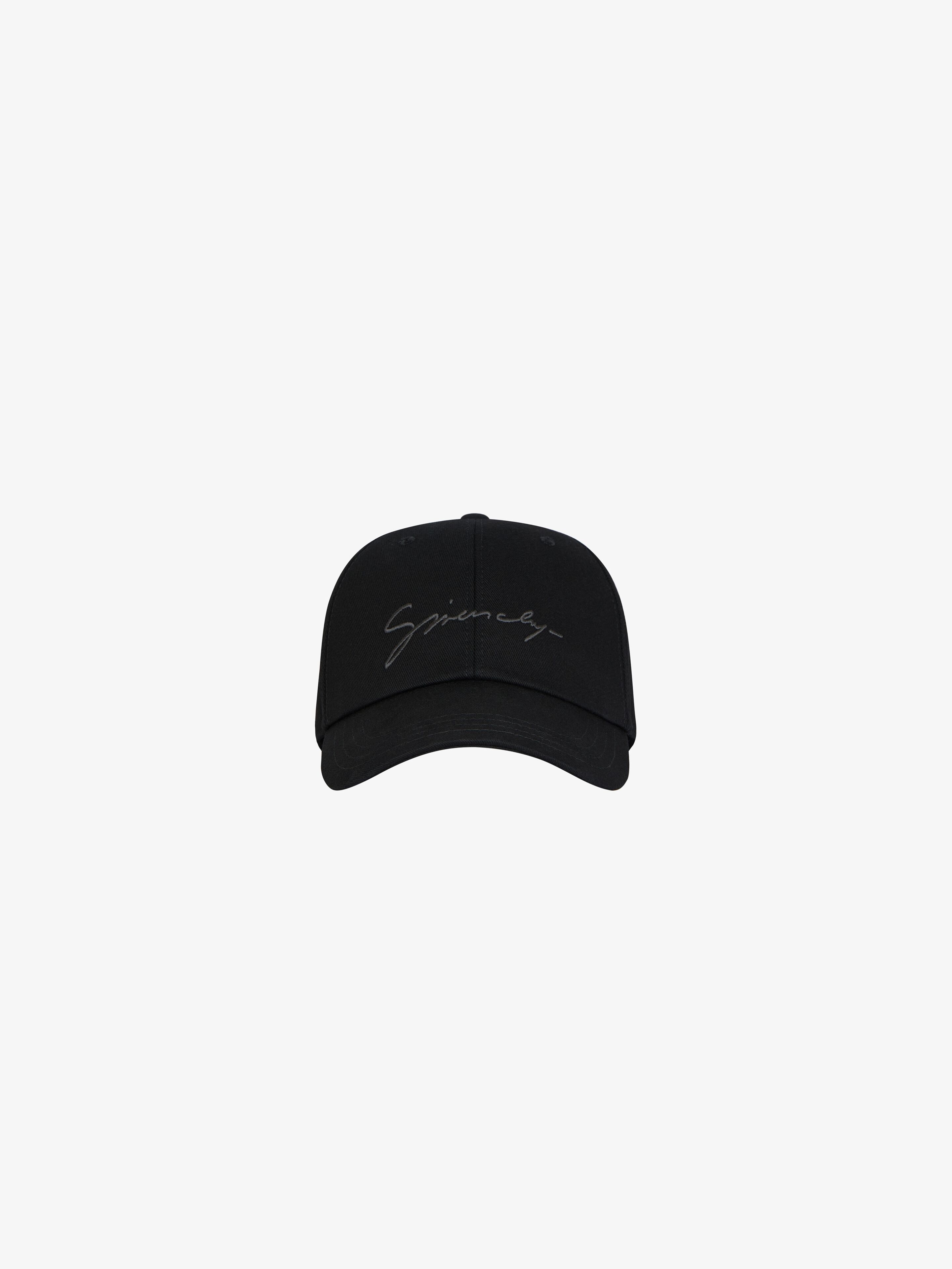 GIVENCHY embroidered cap in twill in - black | Givenchy US