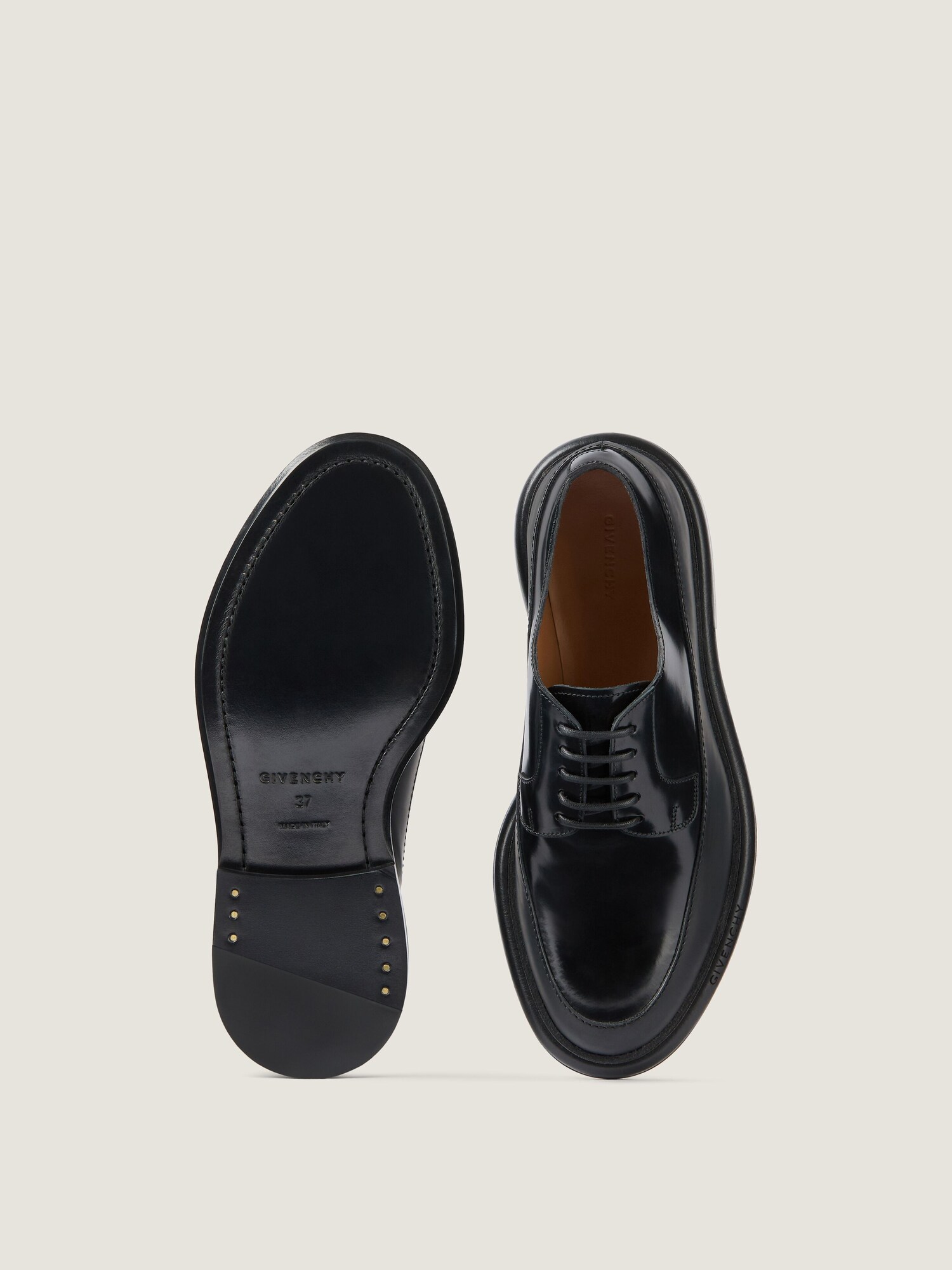 Derbies in leather - black in - black - BE1017E2ET-001 