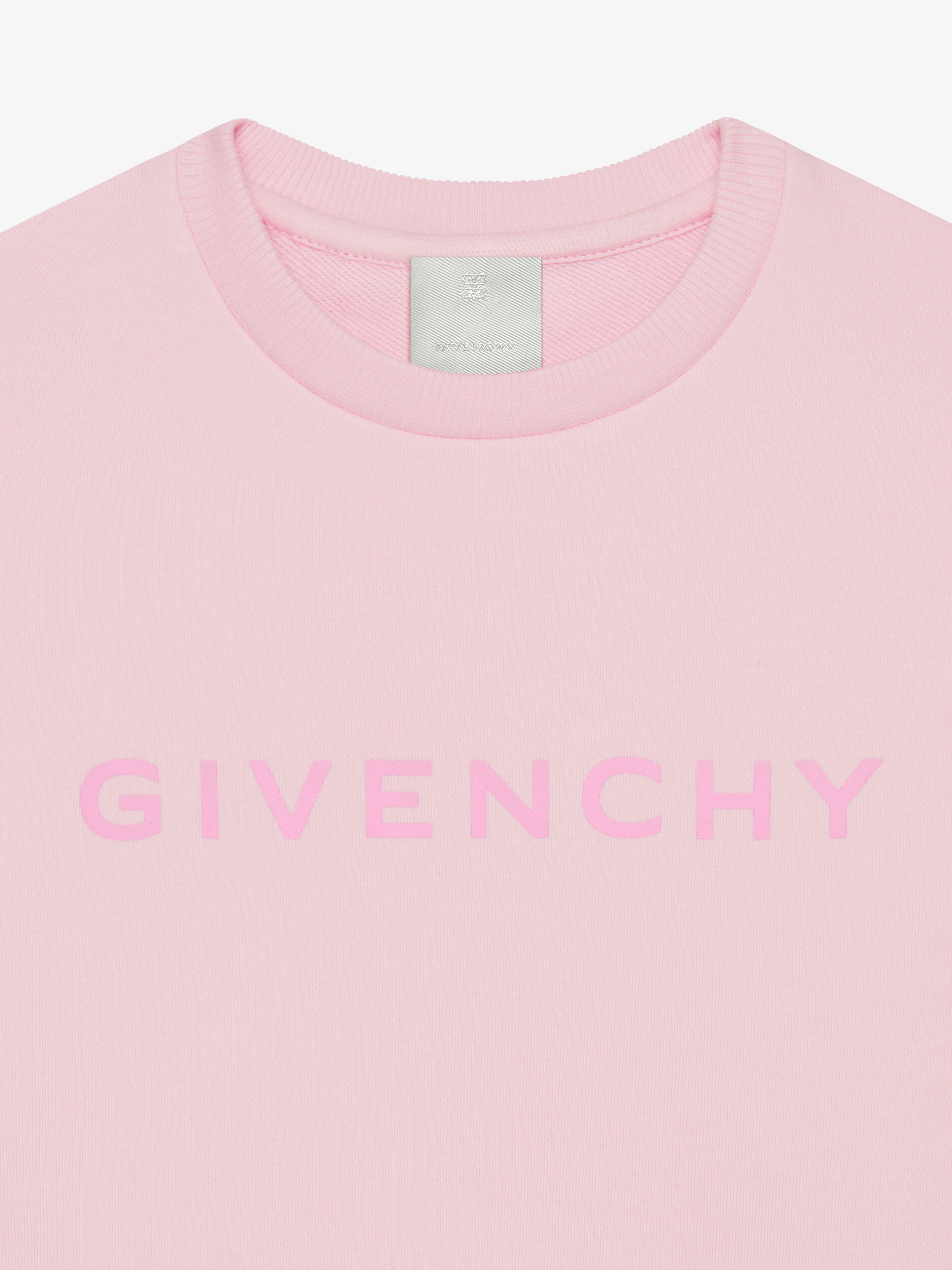 GIVENCHY Archetype cropped sweatshirt in fleece in light pink Givenchy US