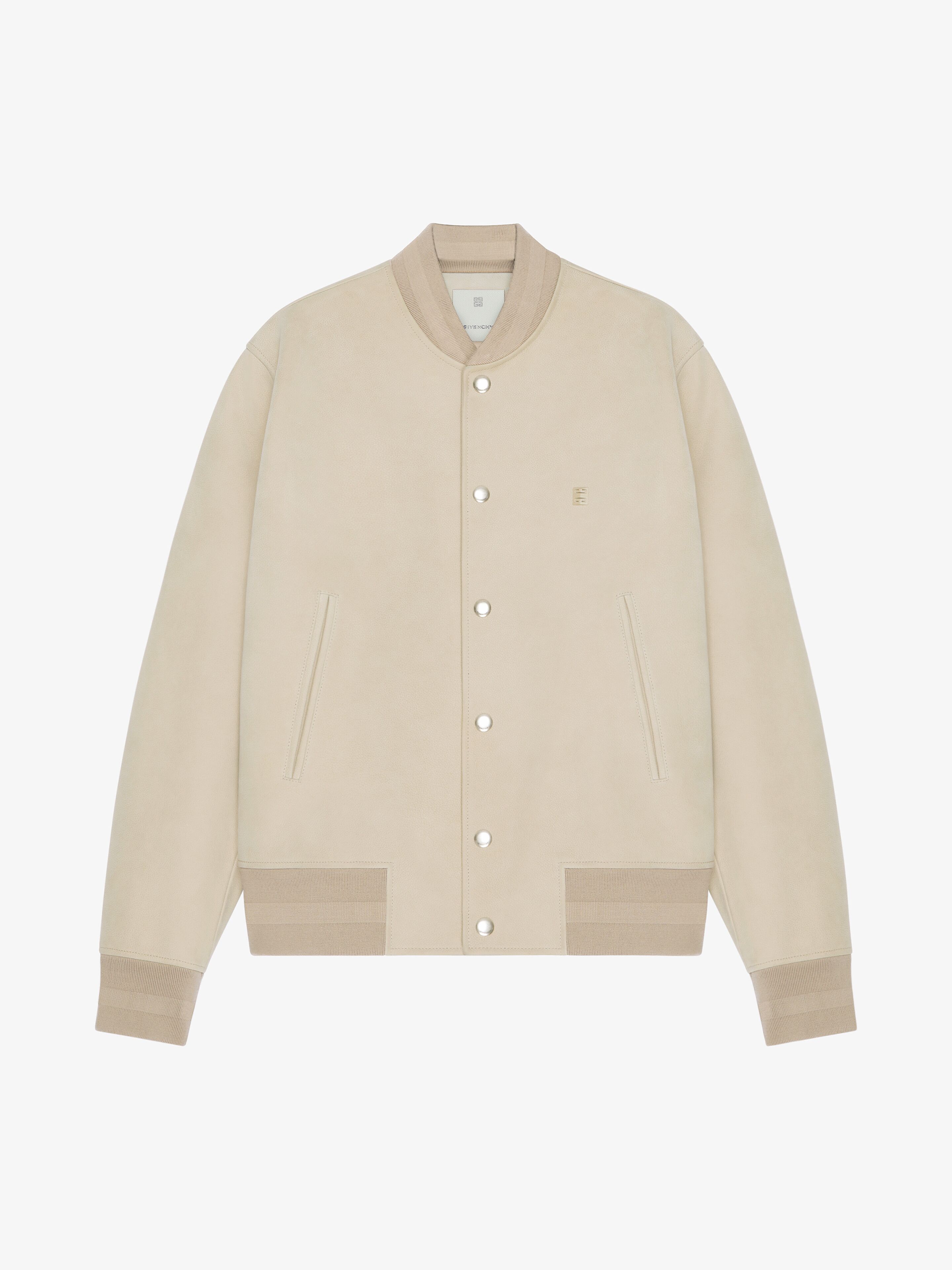 GIVENCHY VARSITY JACKET IN GRAINED NUBUCK WITH 4G DETAIL 