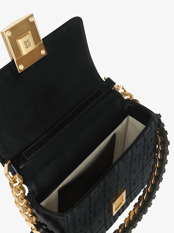 Sac 4G petit mod?�le en broderie 4G avec cha?�ne - noir | GIVENCHY FR