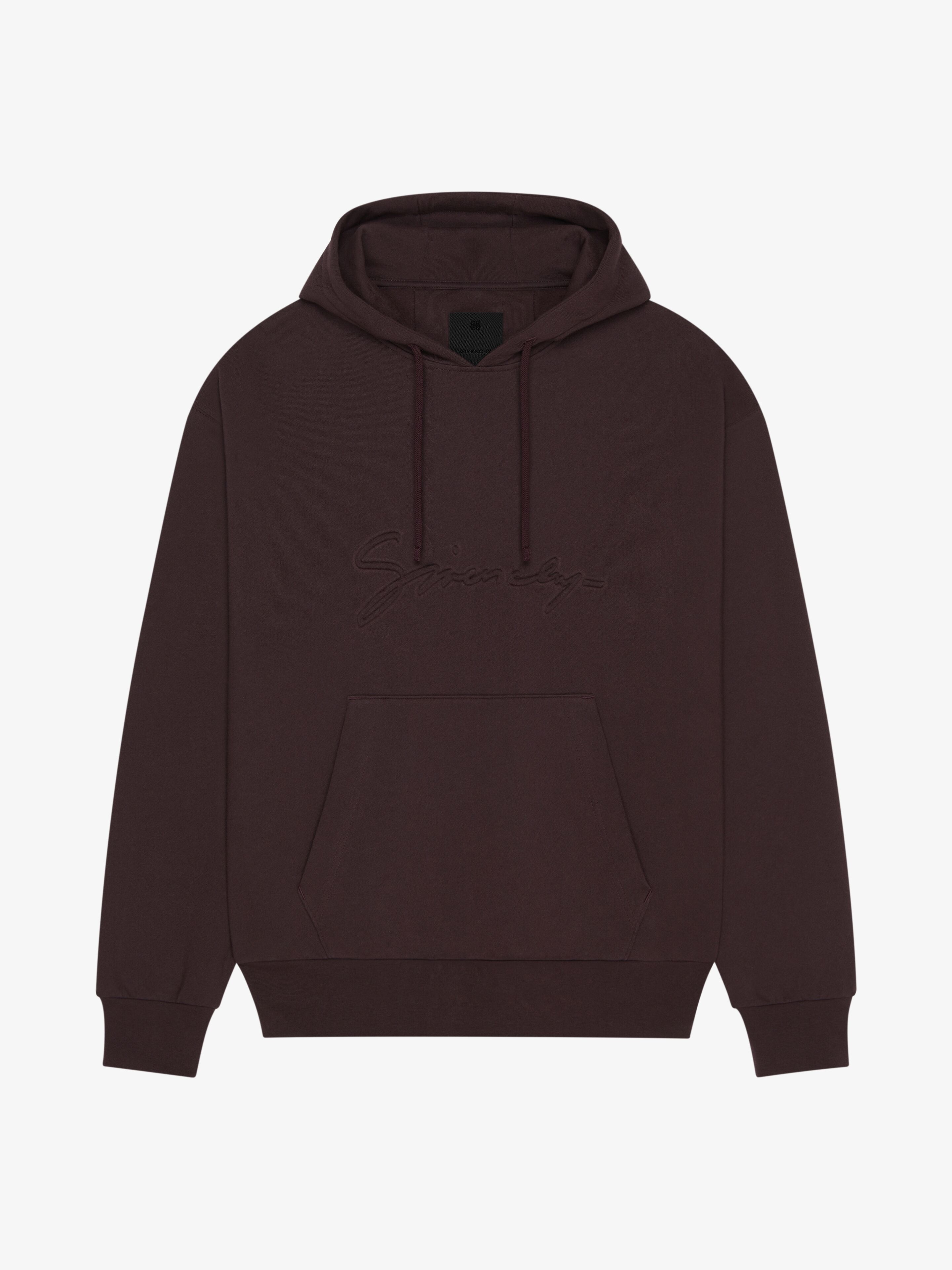 Shop Givenchy Hoodie In Fleece With  Signature In Pink