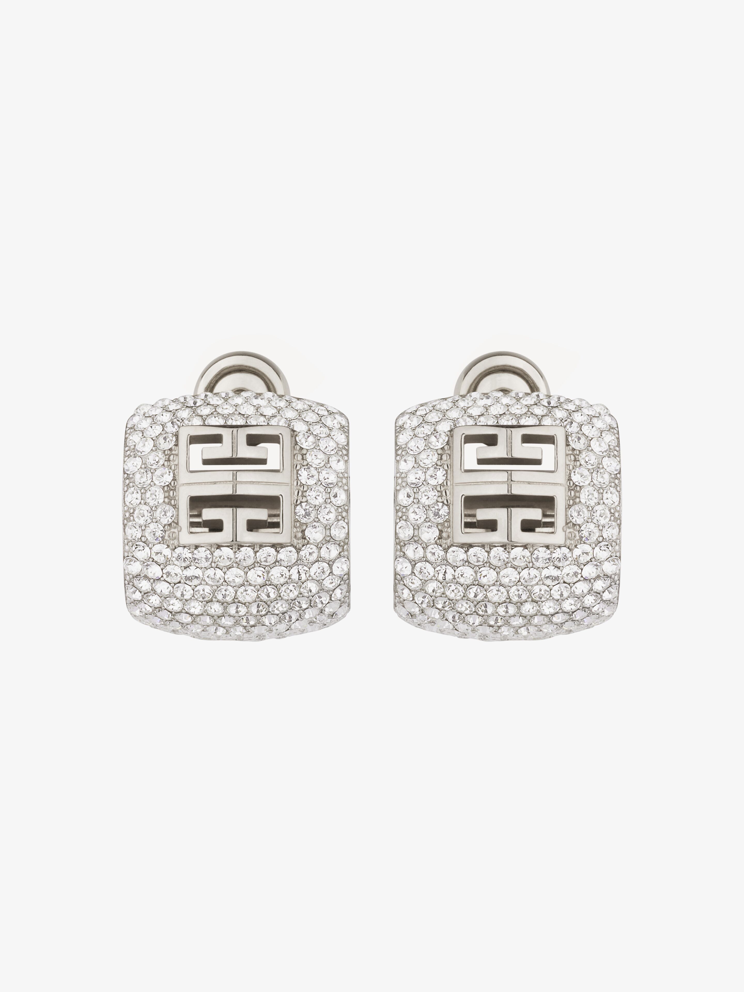 Shop Givenchy Boucles D'oreilles 4g En Métal Avec Cristaux In Multicolor