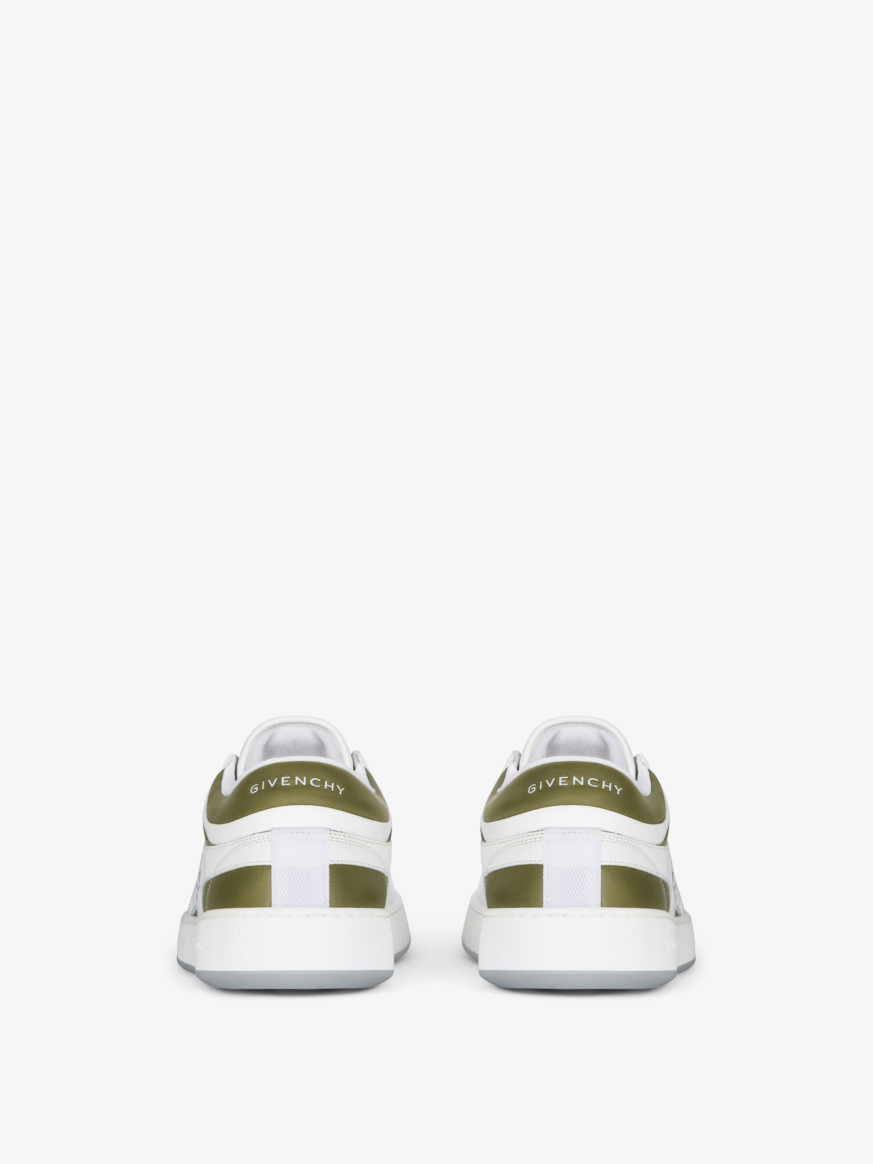 G Move sneakers in mixed leathers in - white/khaki | Givenchy US