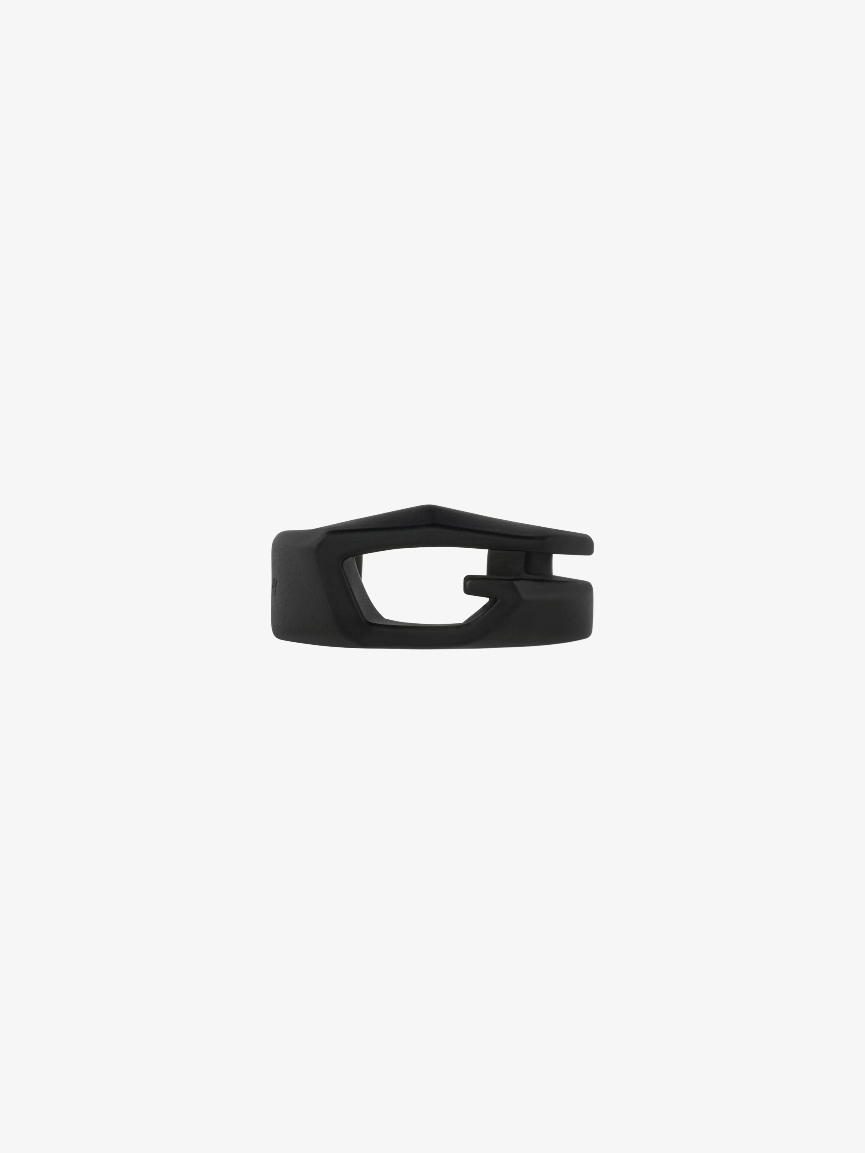 Shop Givenchy Giv Cut Earcuff In Metal And Enamel In Black