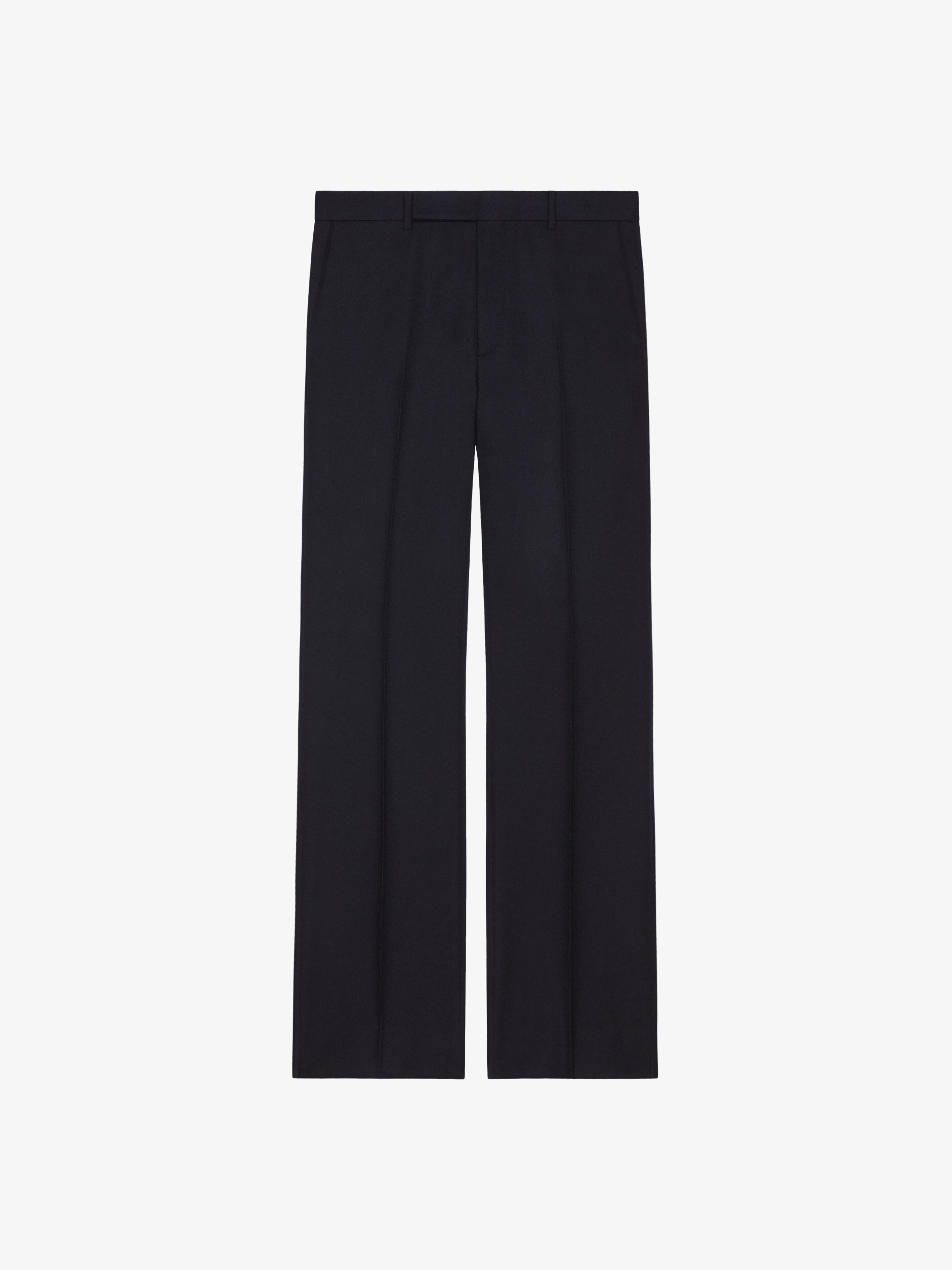 Shop Givenchy Slim Fit Tailored Pants In Wool In Night Blue