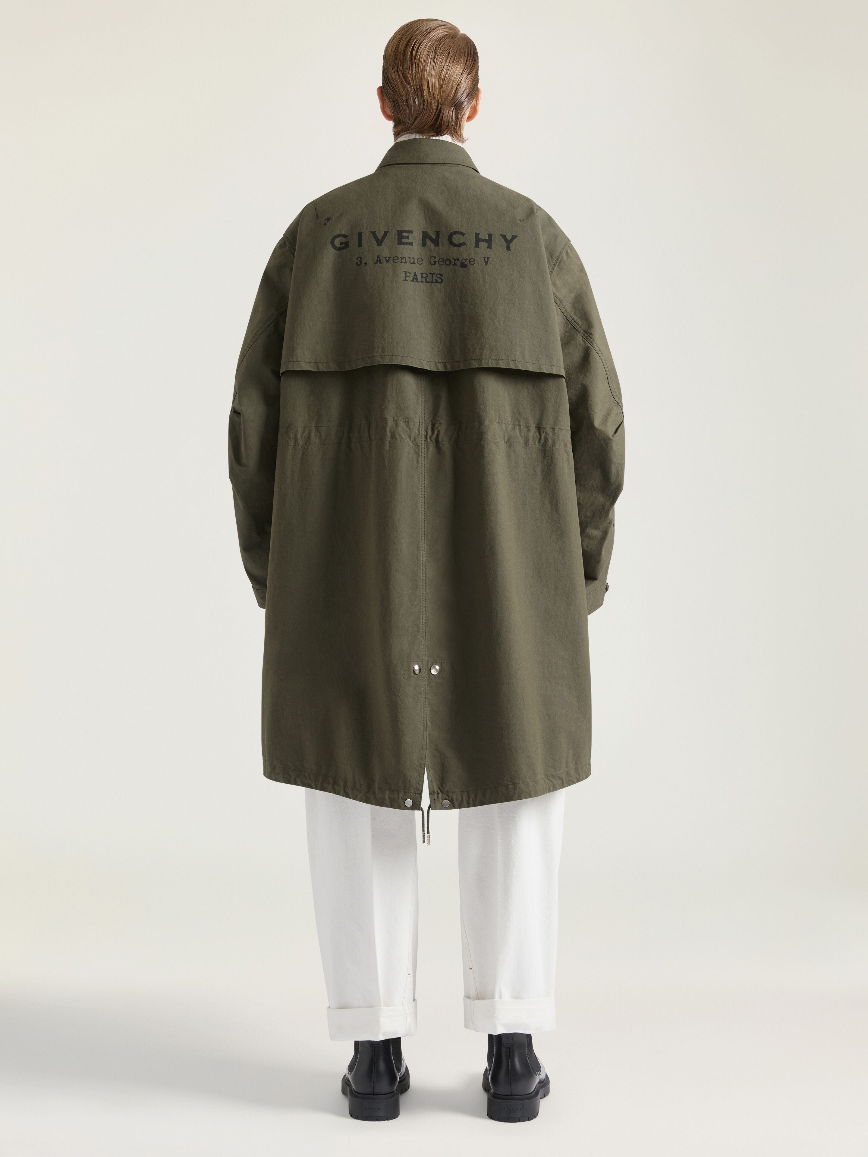 【関税&送料込み】Givenchy Cotton Parka With Stamp Print C Parka in cotton with GIVENCHY Stamp print | Givenchy US