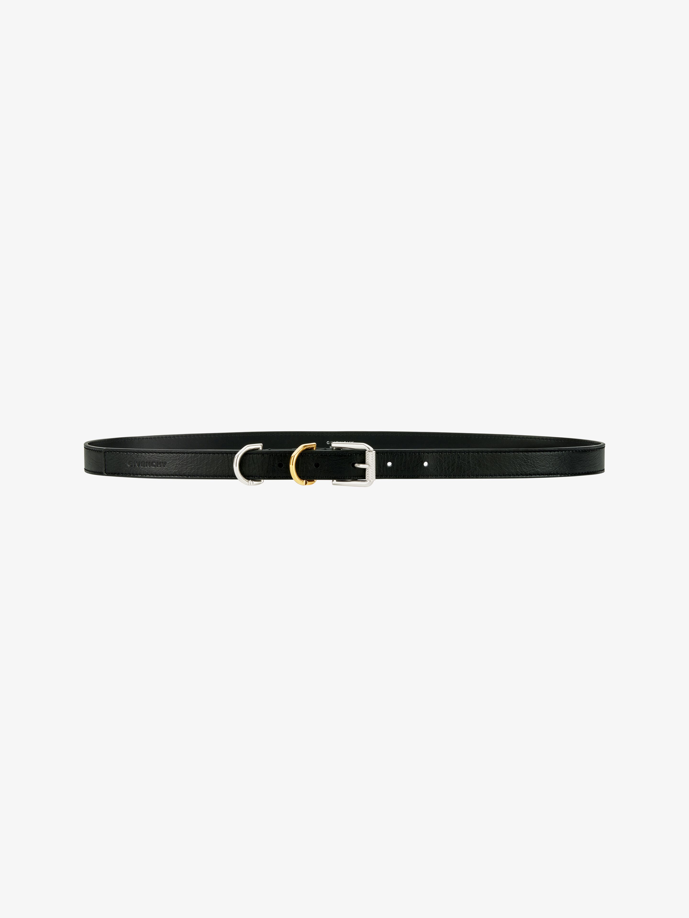 Givenchy - Ceinture Voyou En Cuir - Noir - pour Femme - Taille : 70