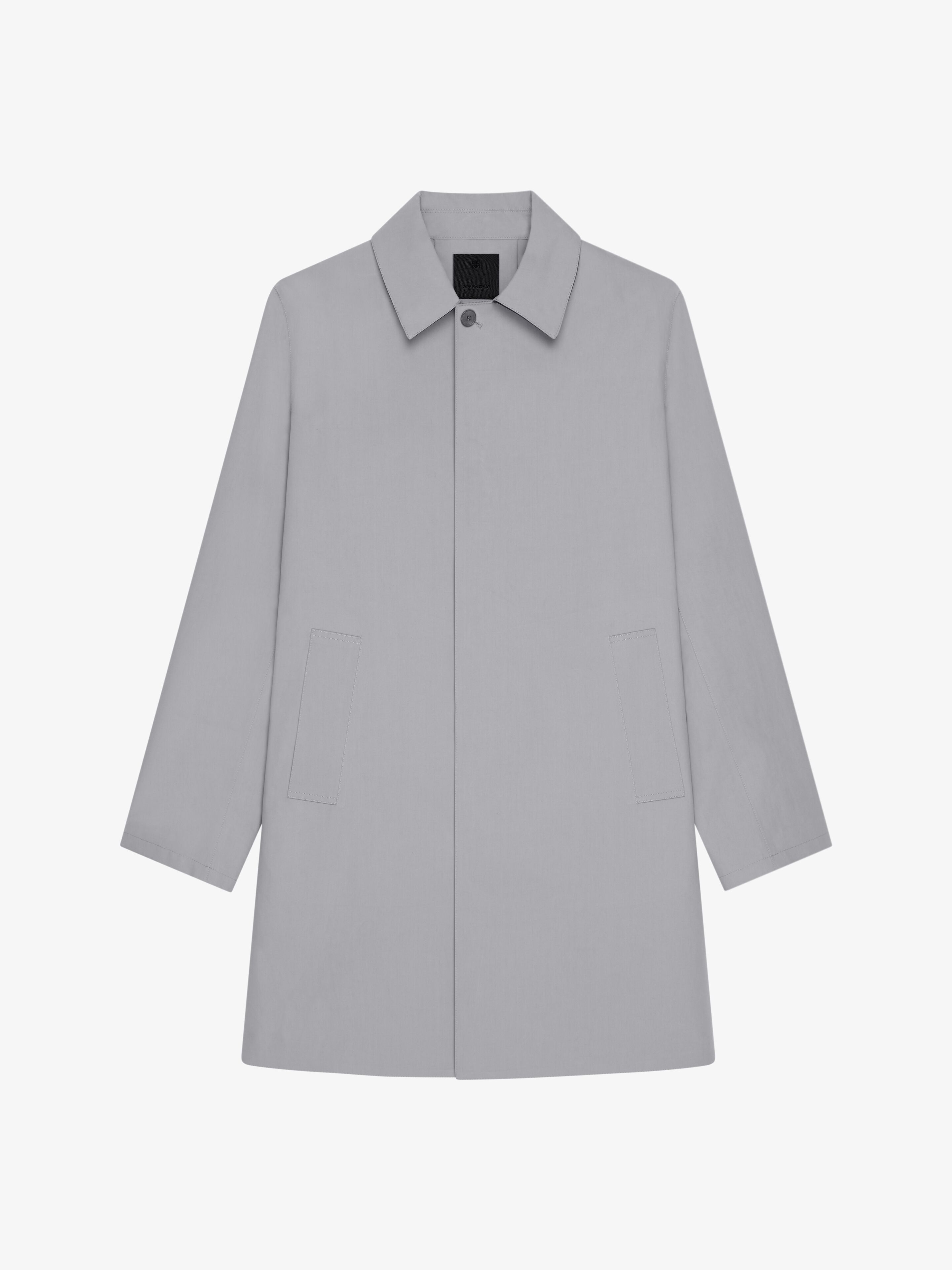 Shop Givenchy Trench-coat In Cotton In Smoke Grey