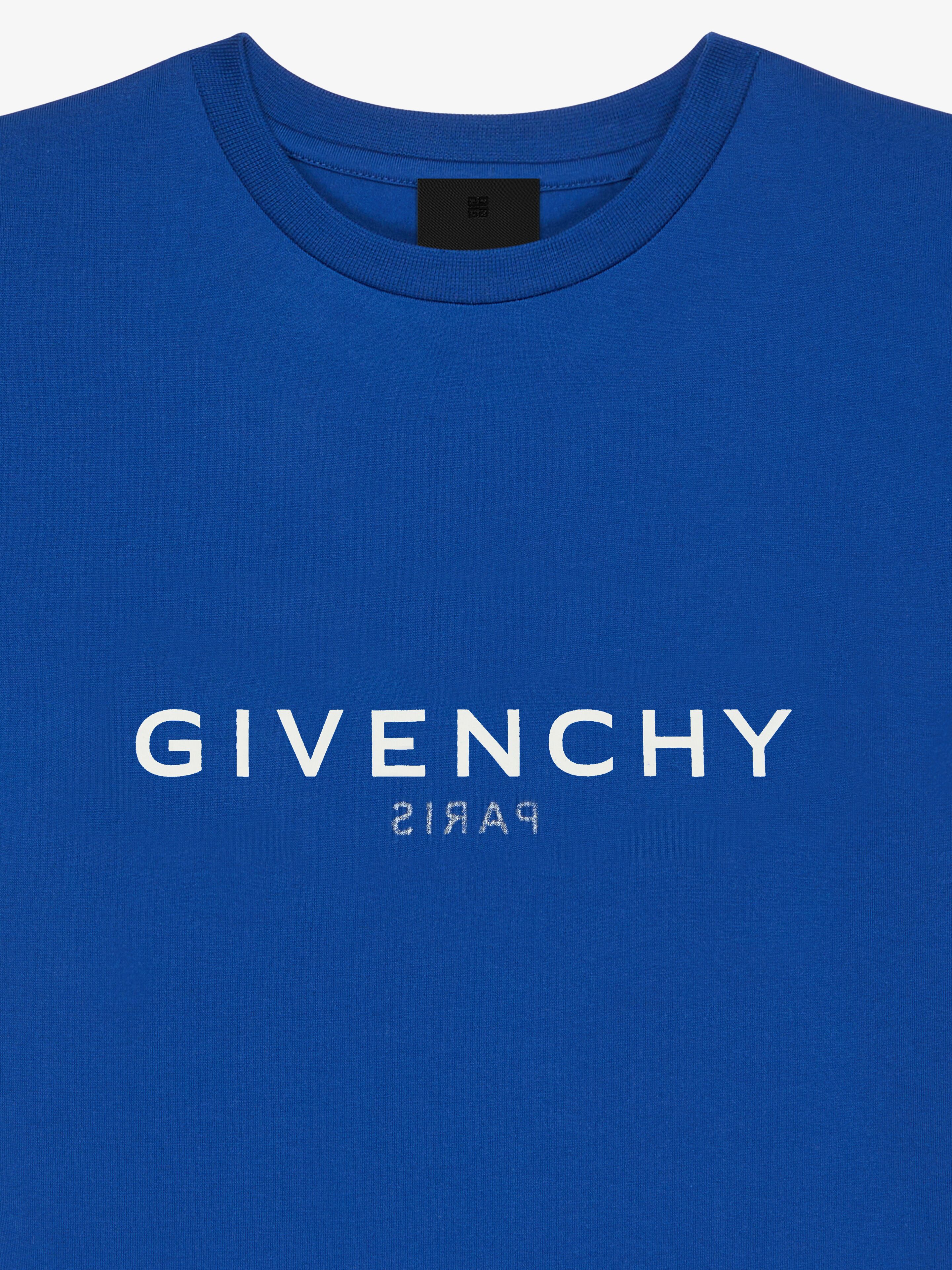 T-shirt in printed jersey - royal blue