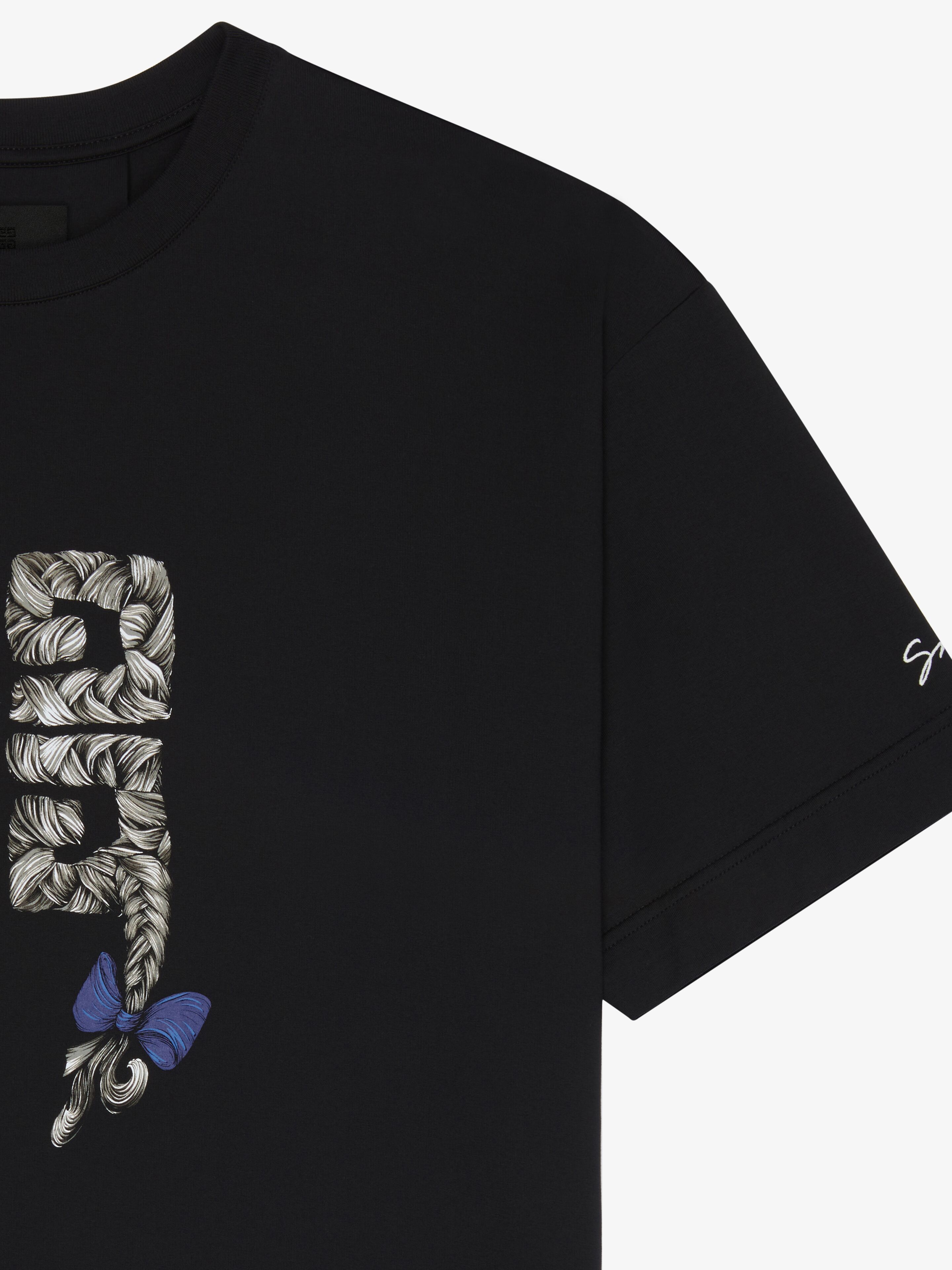 T-shirt in cotton with 4G Braid print | Givenchy CA | Givenchy