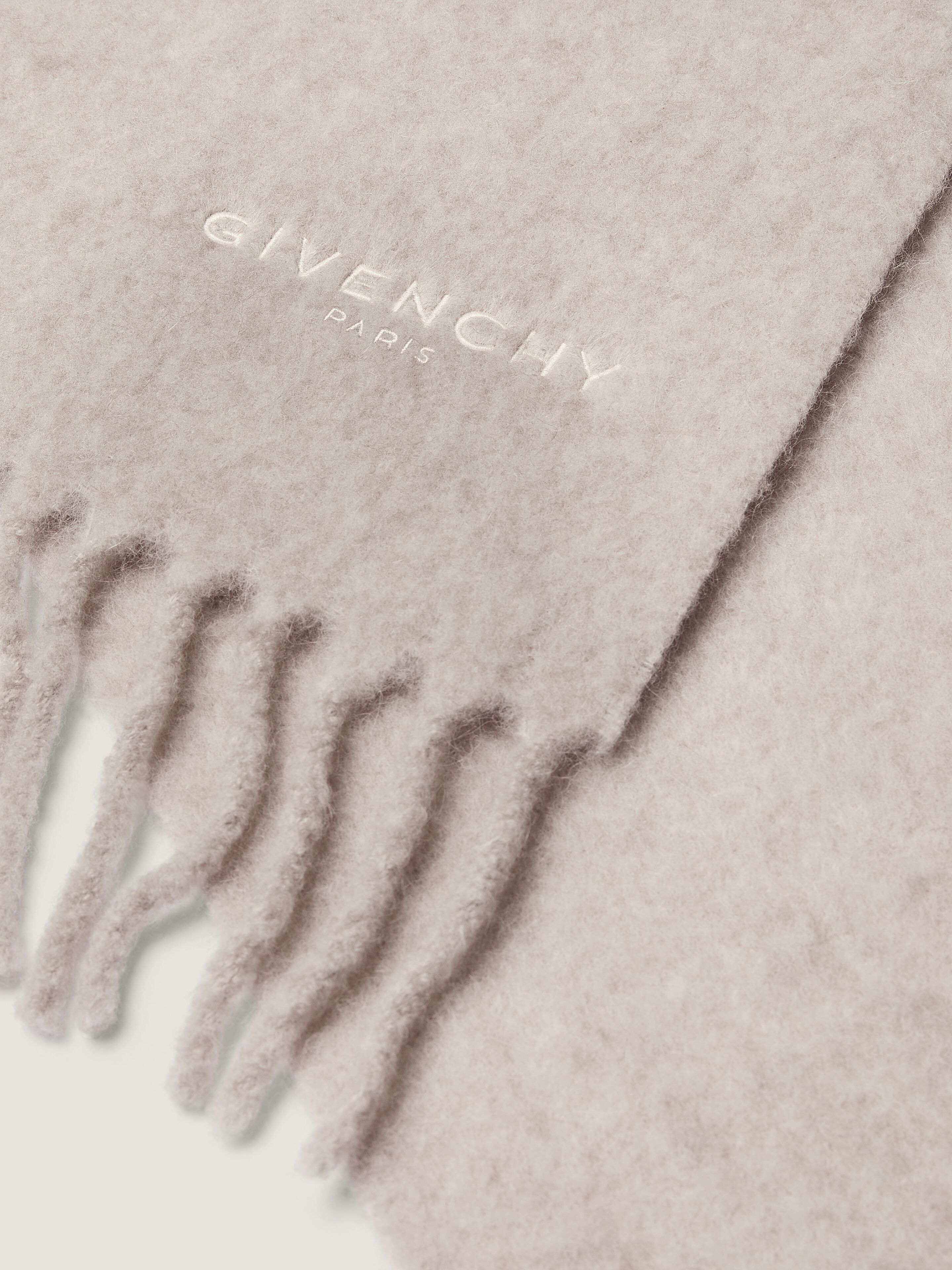 GIVENCHYロゴ アルパカ オーバーサイズ ストール - マーブル
