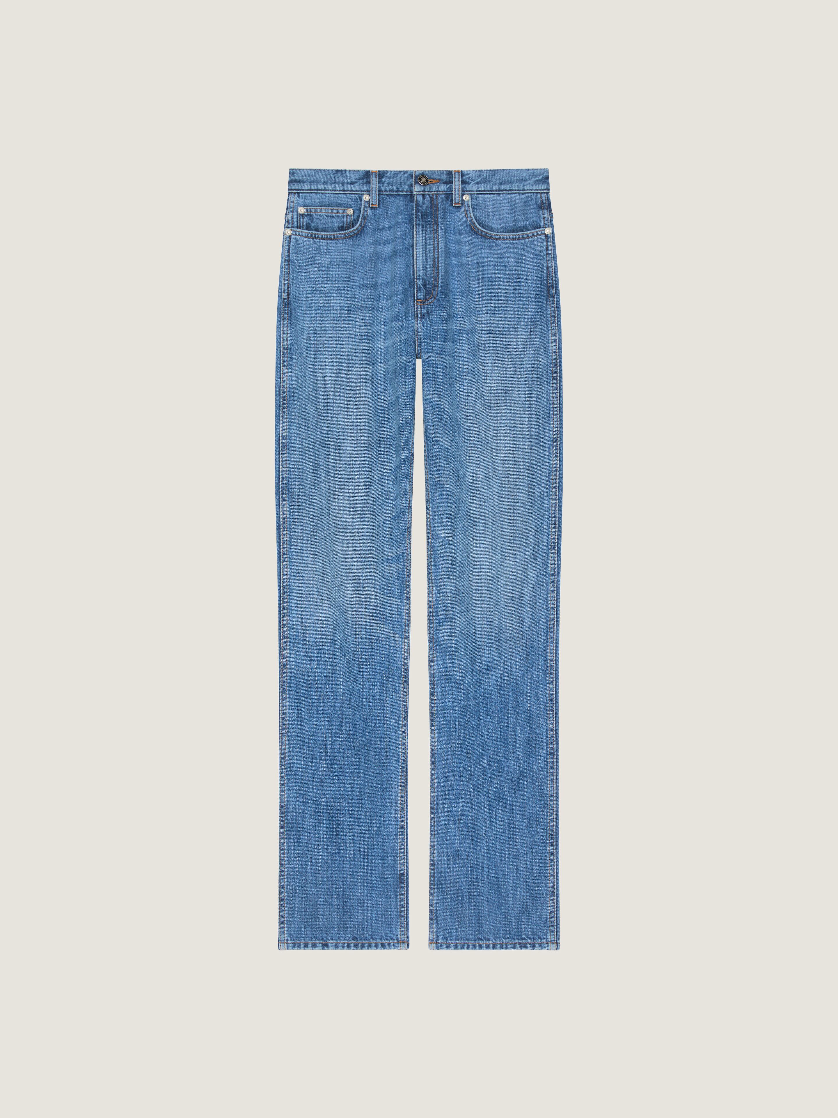 Givenchy Straight Pants In Washed Denim