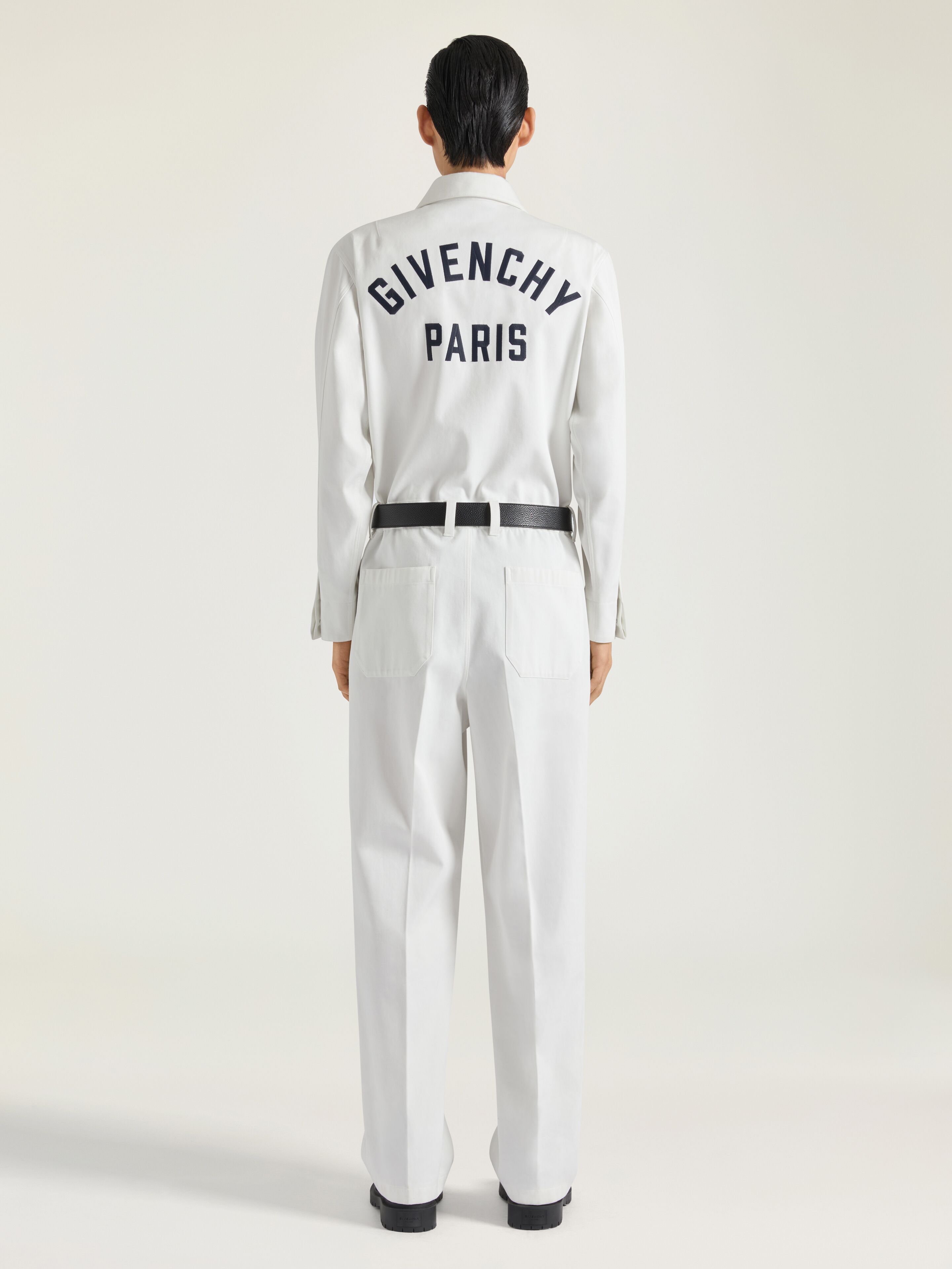【送料&関税込】Givenchy Pantsuit All-in-one cotton twill with GIVENCHY Paris embroidery