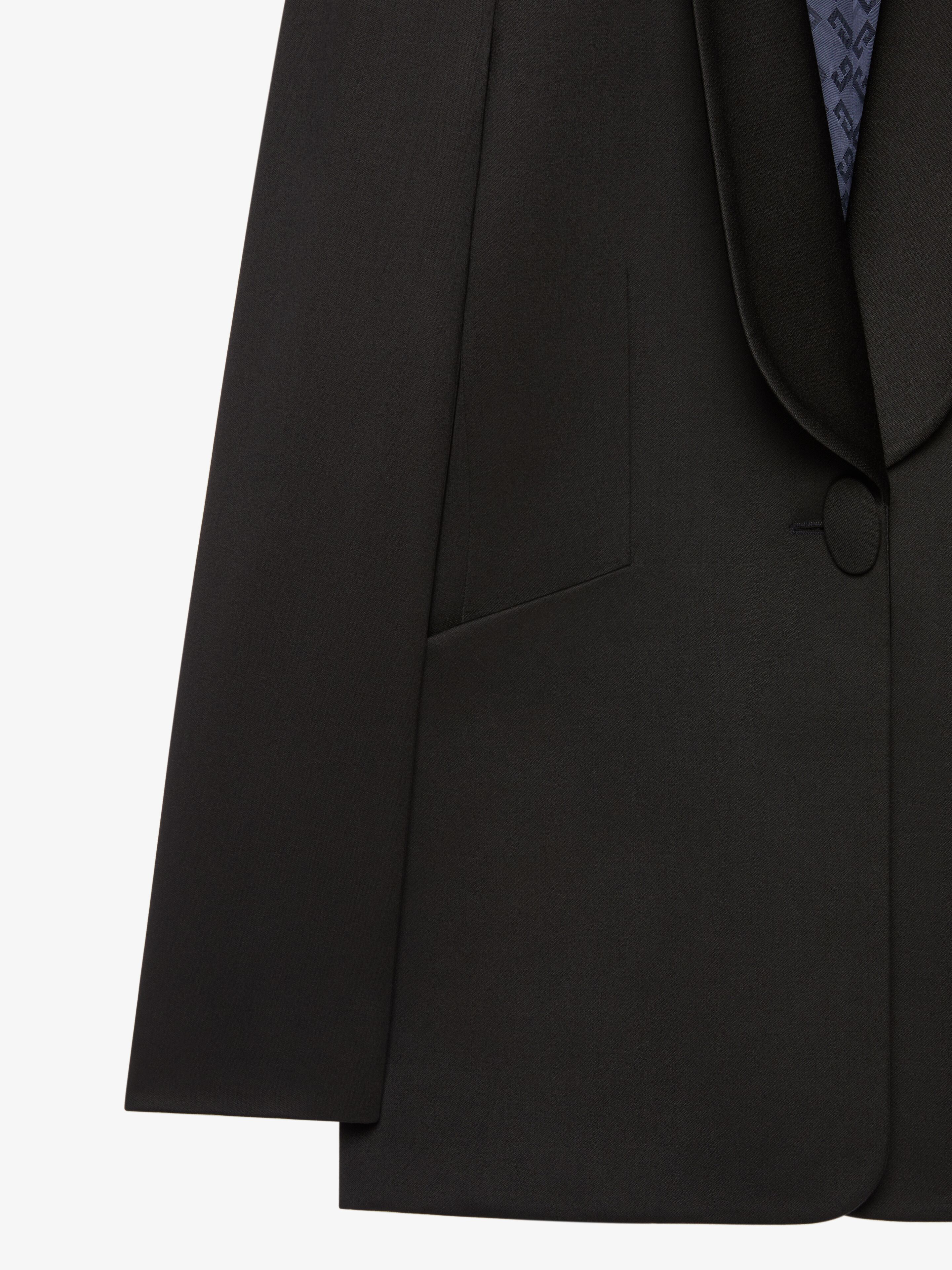 Slim fit jacket in wool in - black | Givenchy US