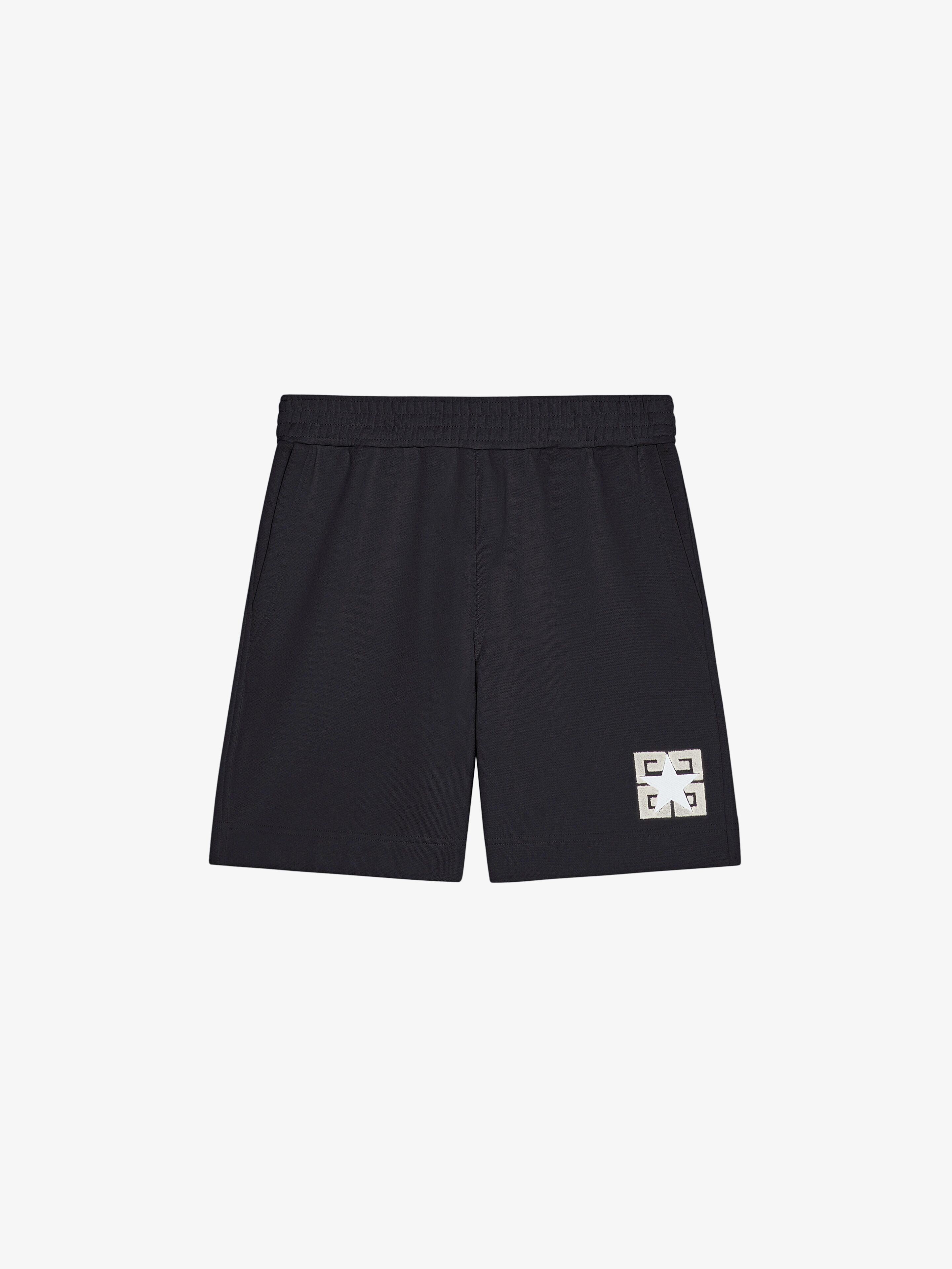 Givenchy - For Men - 4G Stars Bermuda Shorts In Fleece - Black - For Men - Size: L