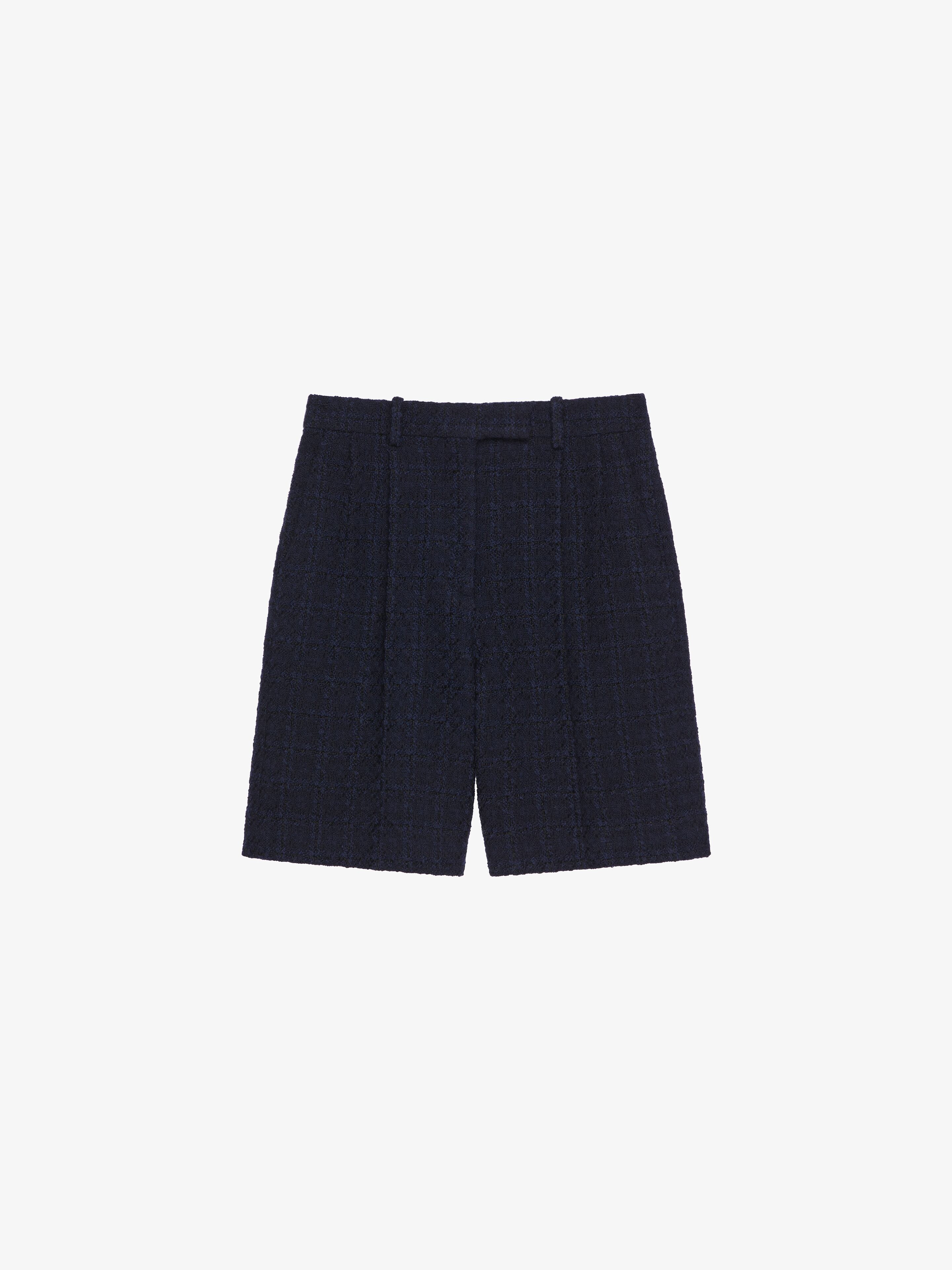 Givenchy - Bermuda En Tweed - Bleu - pour Femme - Taille : 42