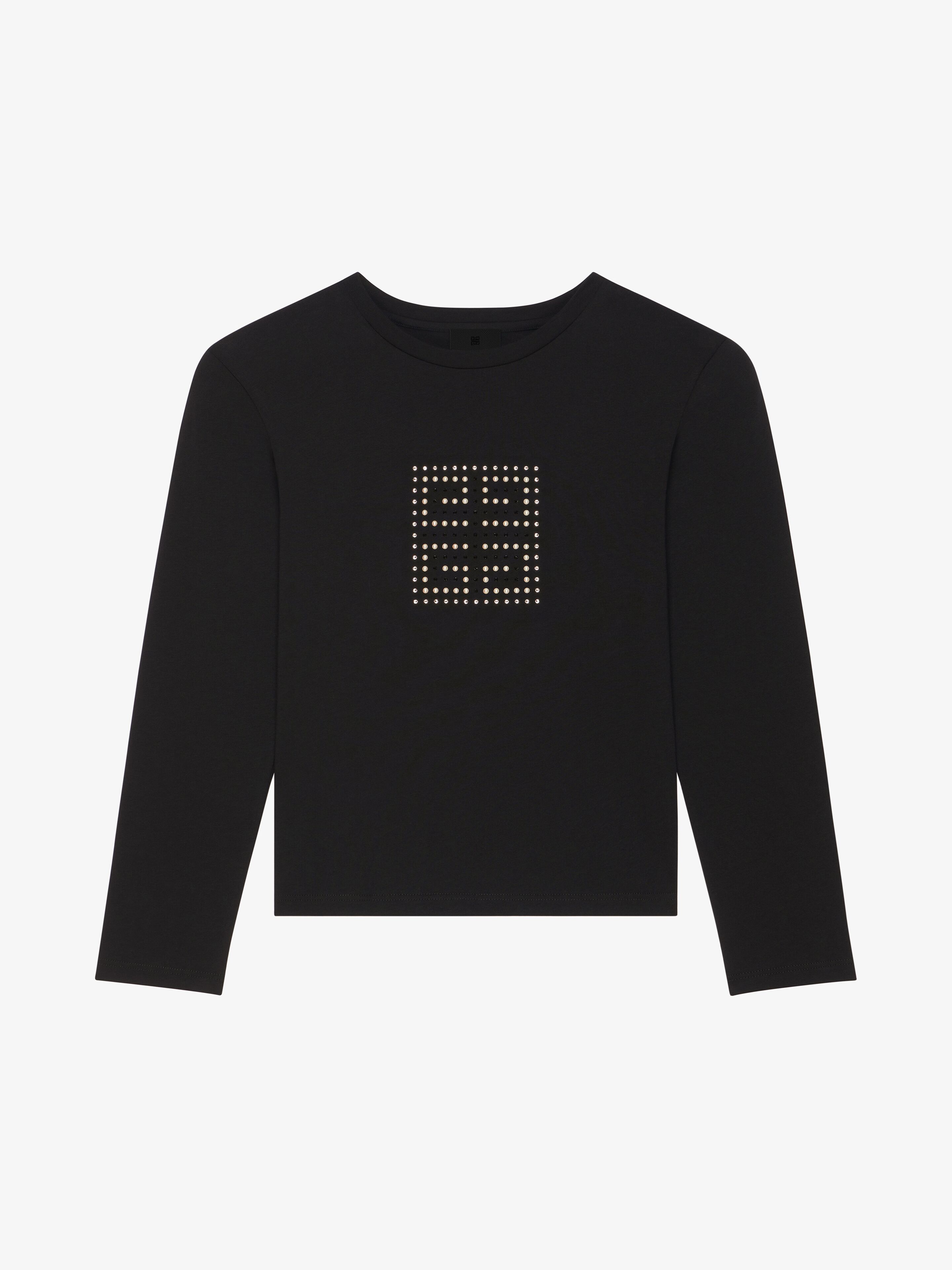 Givenchy - T-shirt 4G En Coton Avec Strass - Noir - Unisex - Taille : 10A