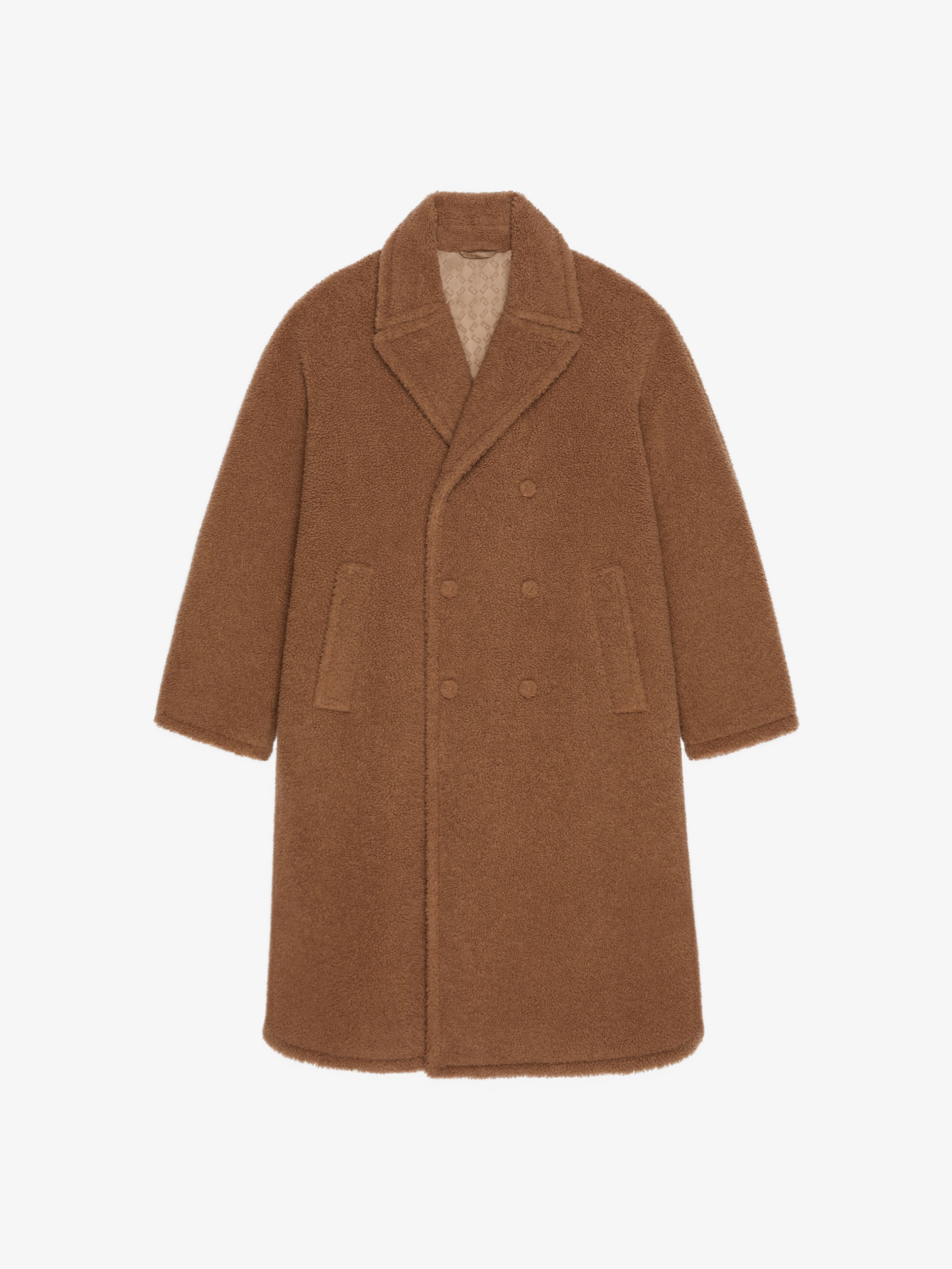 Givenchy - Manteau Teddy En Laine De Chameau Et Soie - Beige - pour Homme - Taille : 48