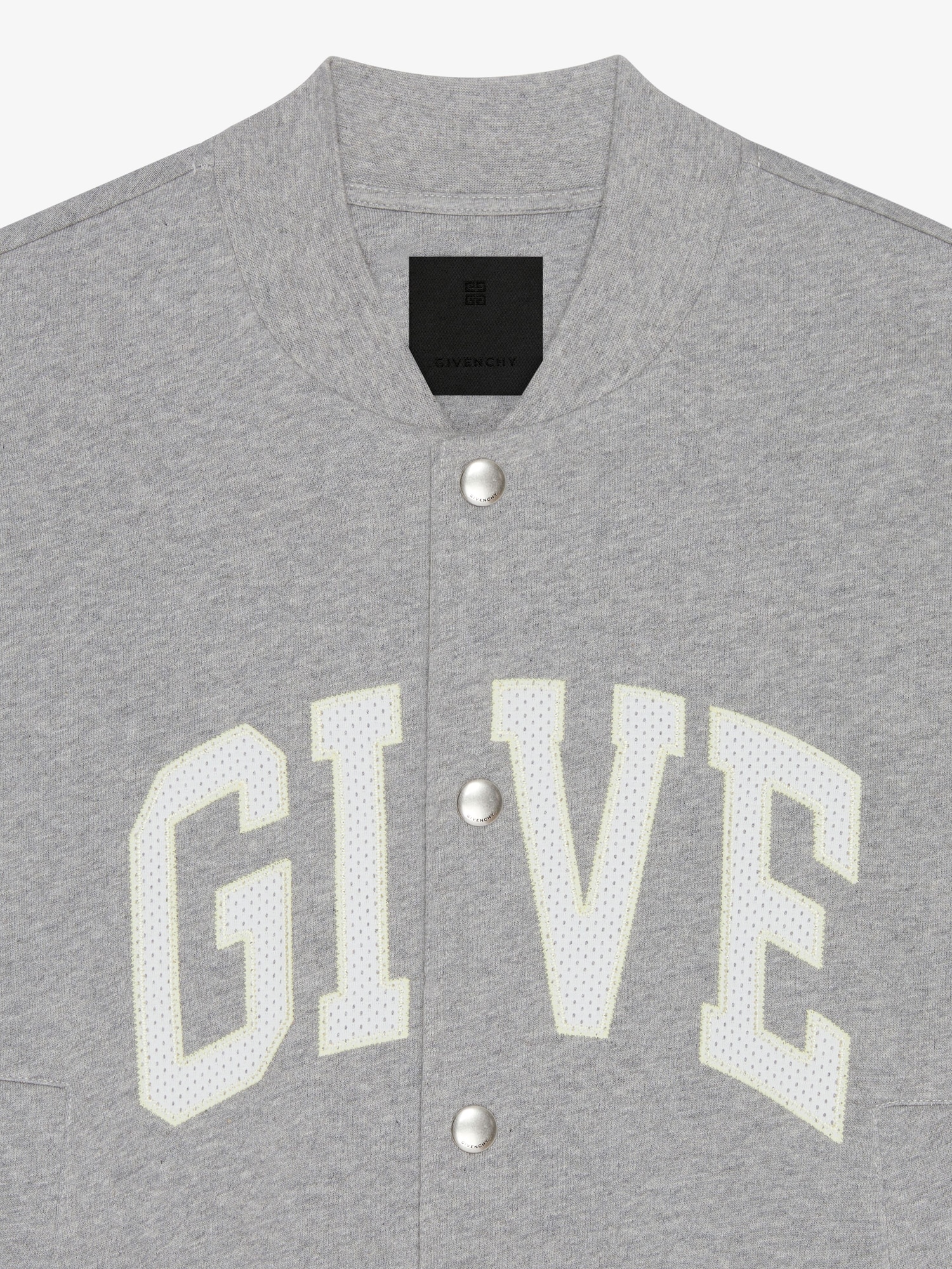 GIVENCHY College varsity jacket in fleece in - light grey 