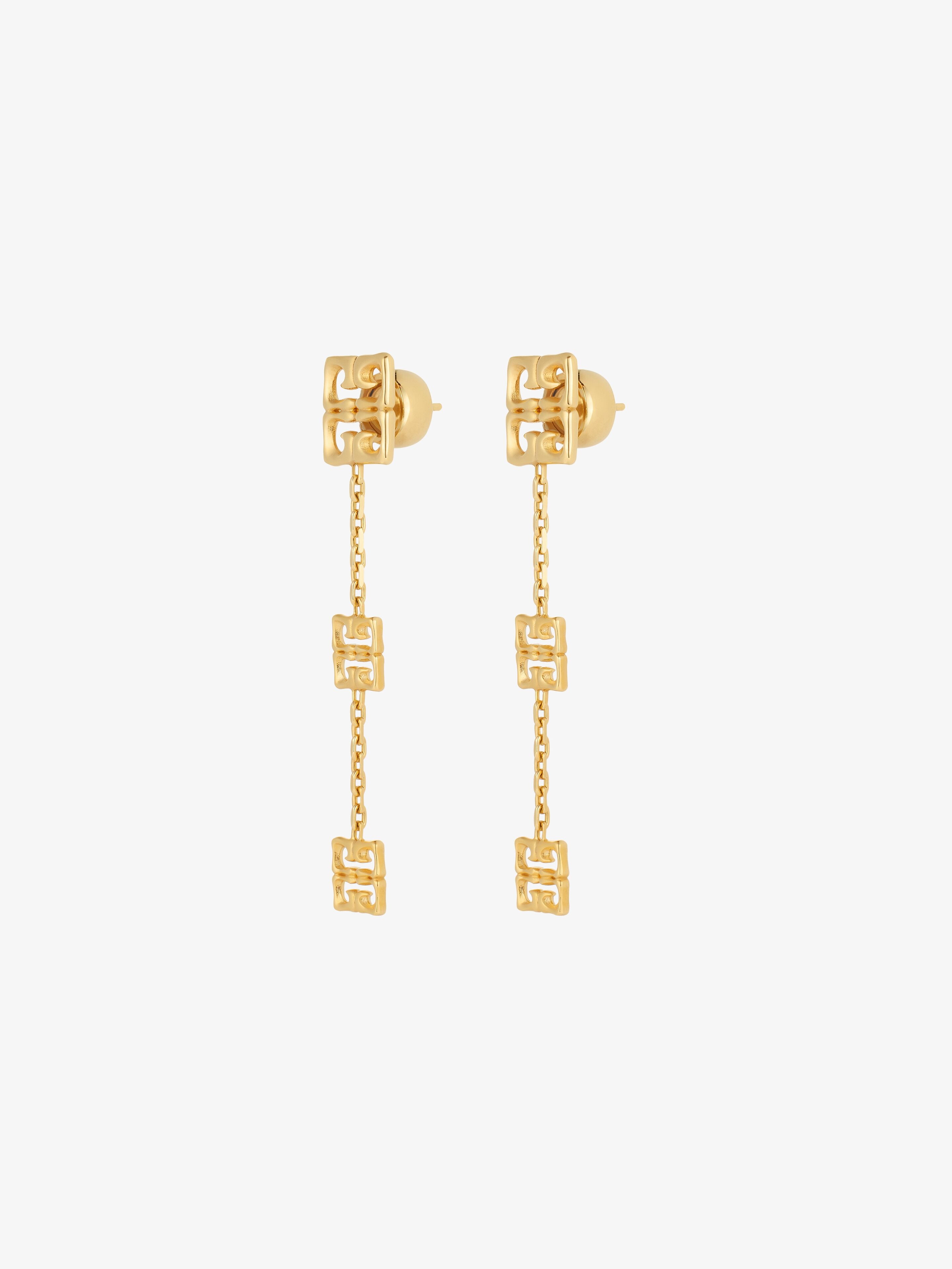 Givenchy Gold Textured Vintage Basketweave Half Hoop Clip-On