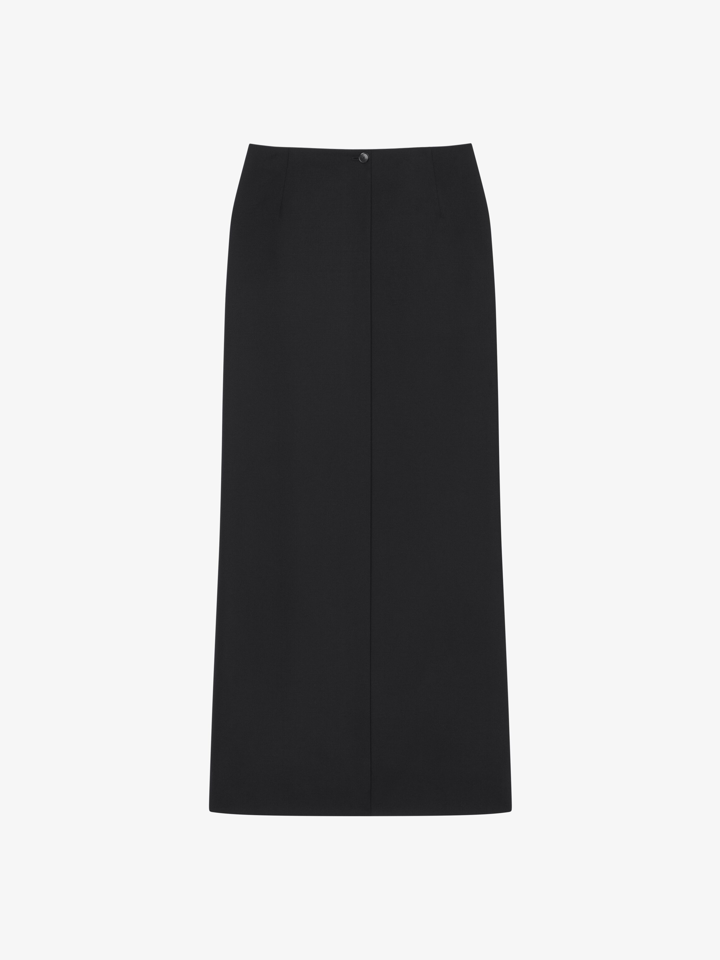Shop Givenchy Skirt In Wool And Mohair In Black