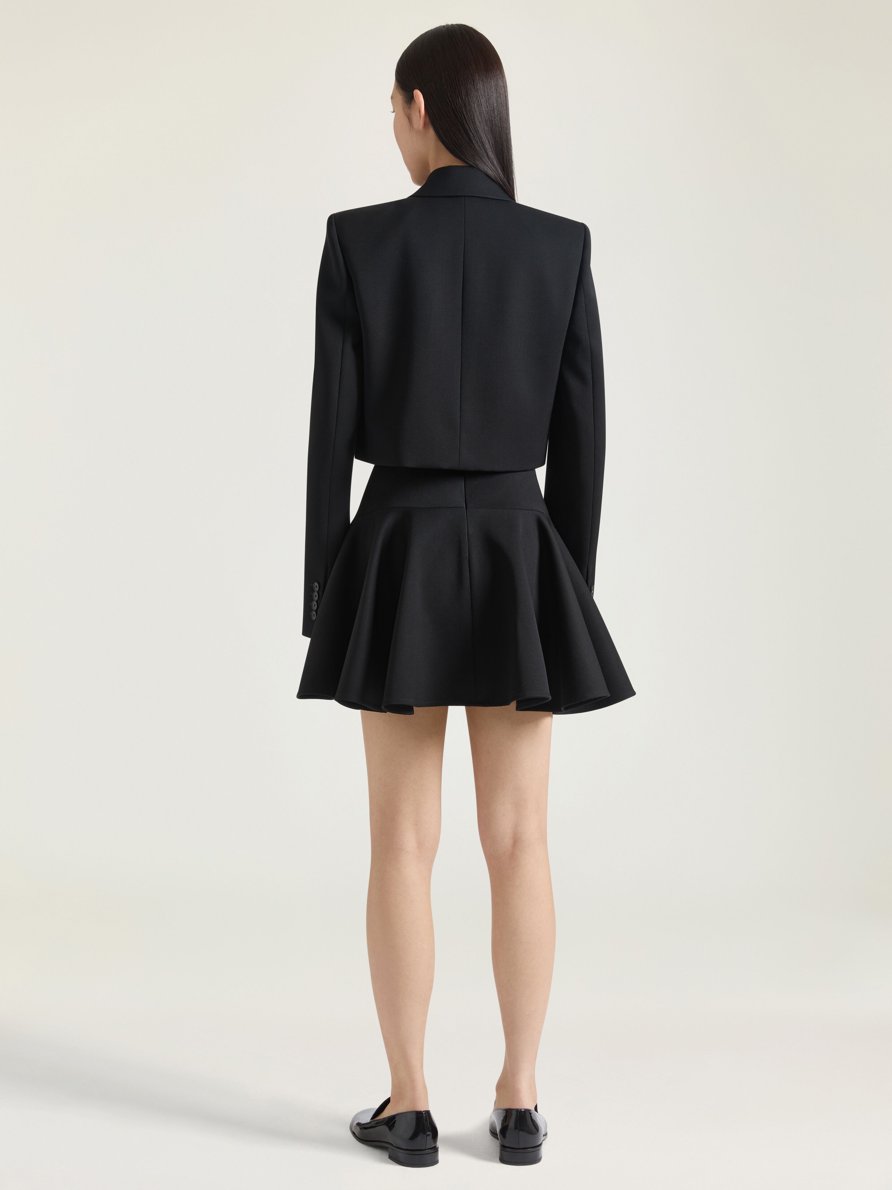 Ruffled mini skirt in wool in - black | Givenchy DE