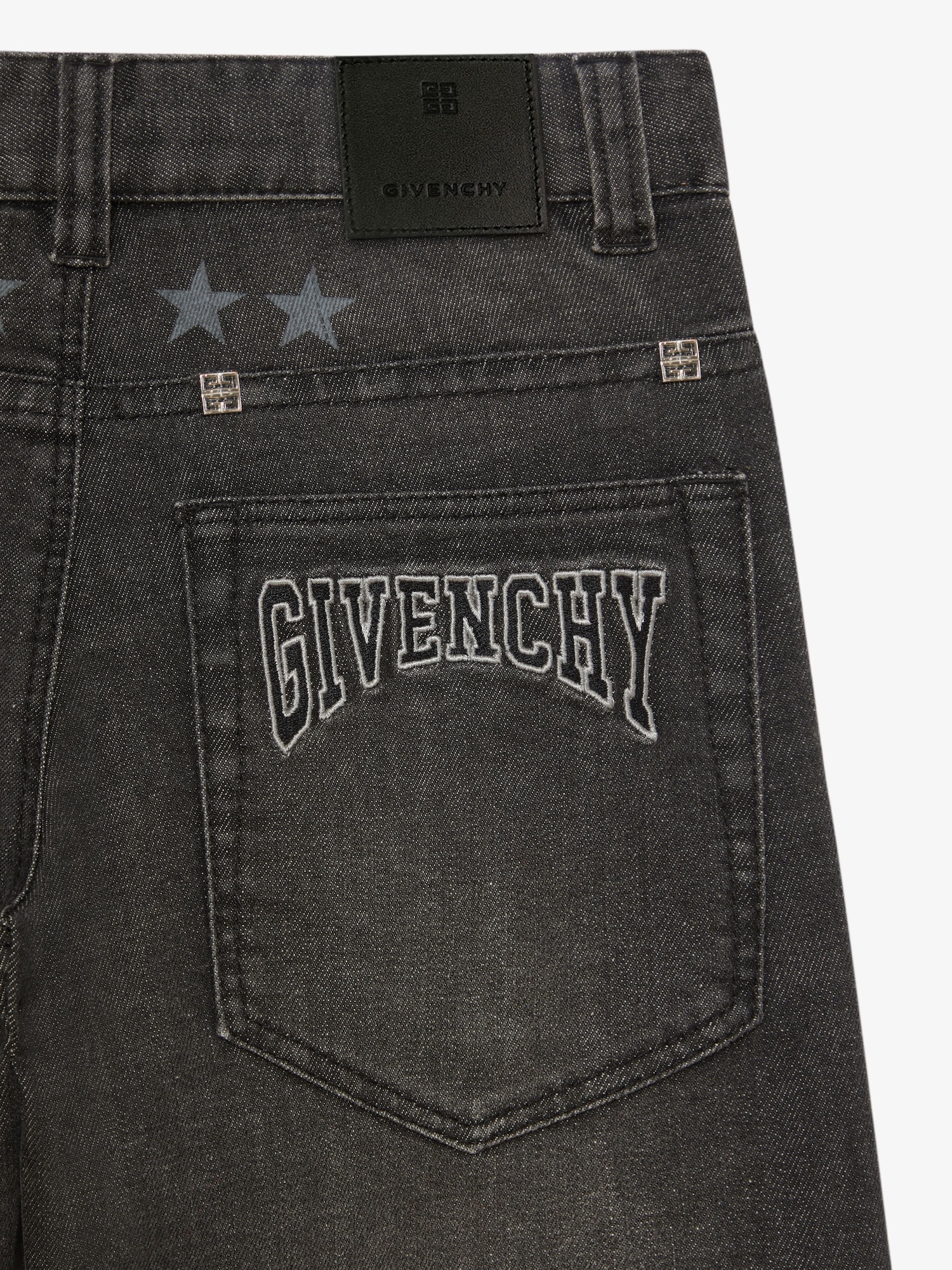 GIVENCHY College baggy jeans in denim in - black | Givenchy US