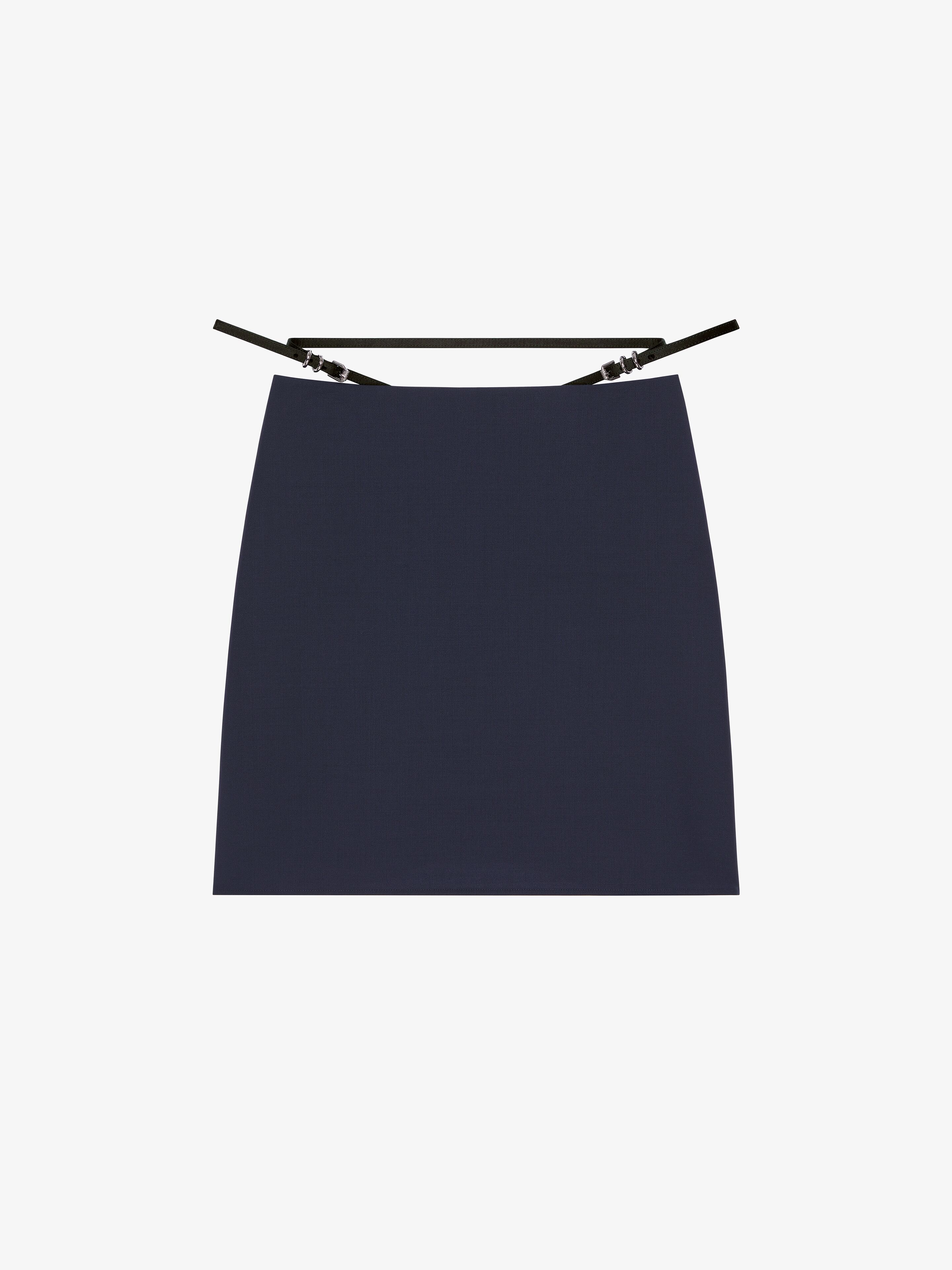 Givenchy - For Women - Voyou Skirt In Wool And Mohair - Blue - For Women - Size: 36