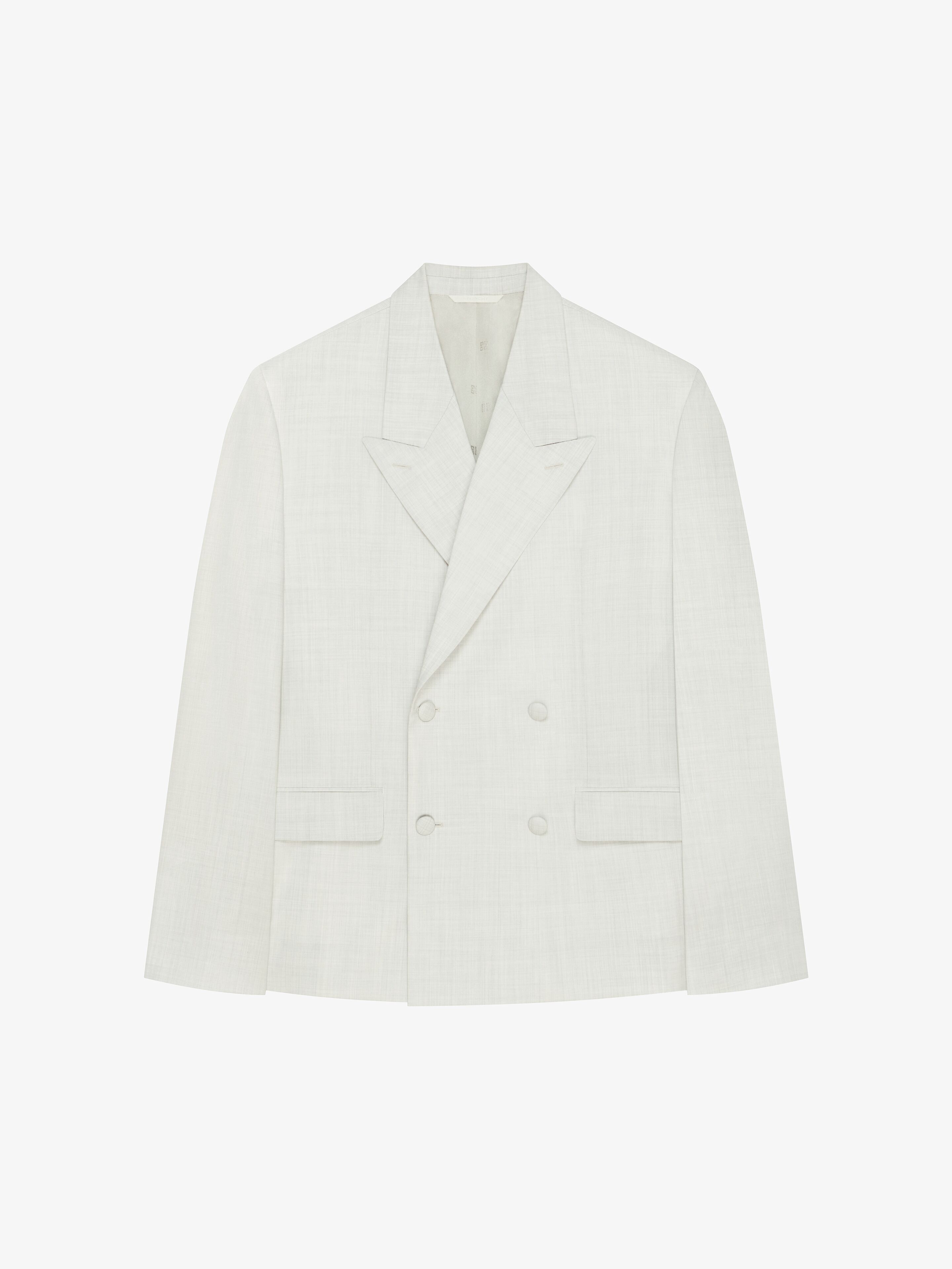 Shop Givenchy Boxy Fit Jacket In Wool In Beige