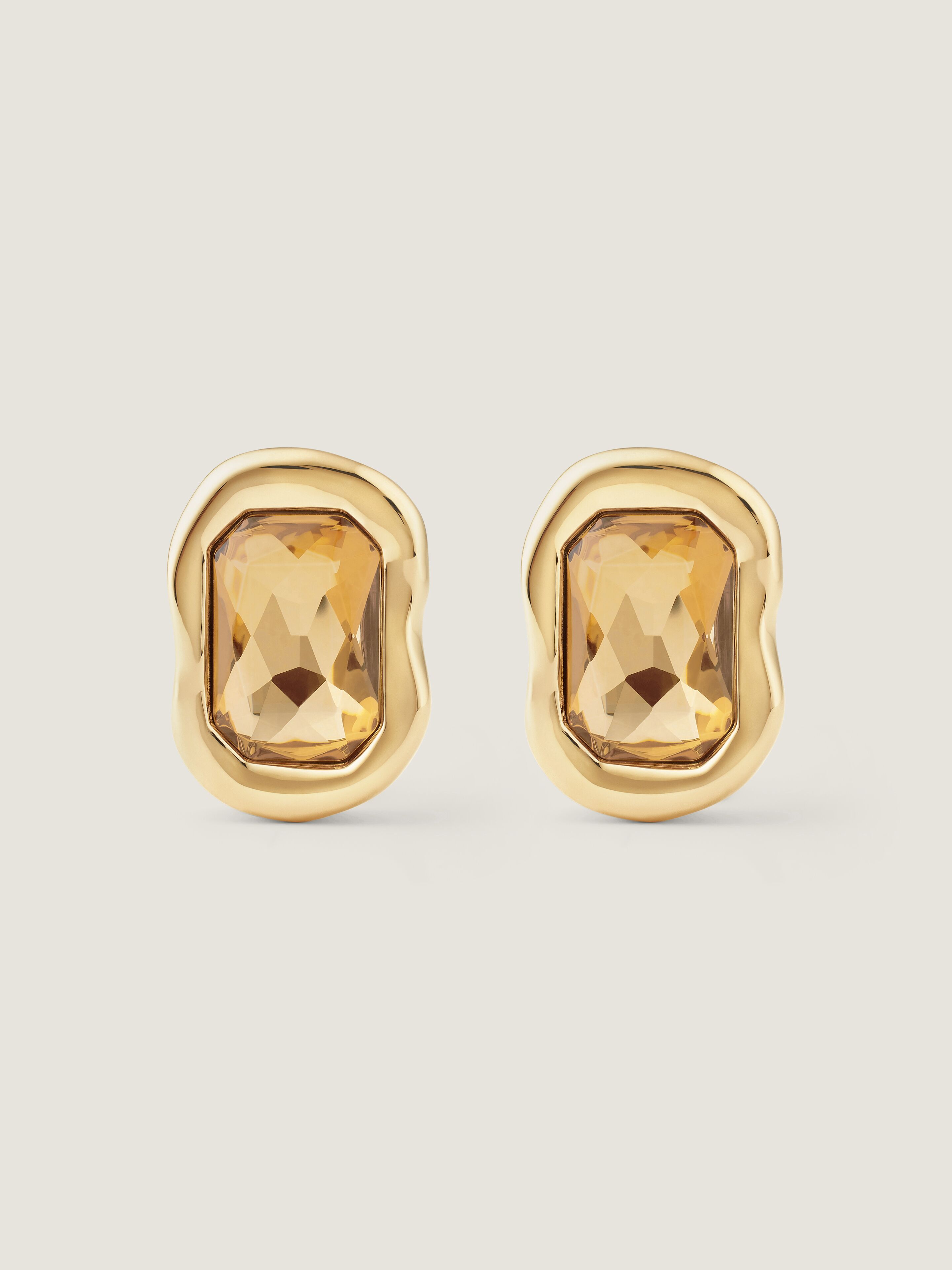 Givenchy Sculptural Crystal Earrings In Metal And Crystals In Multi