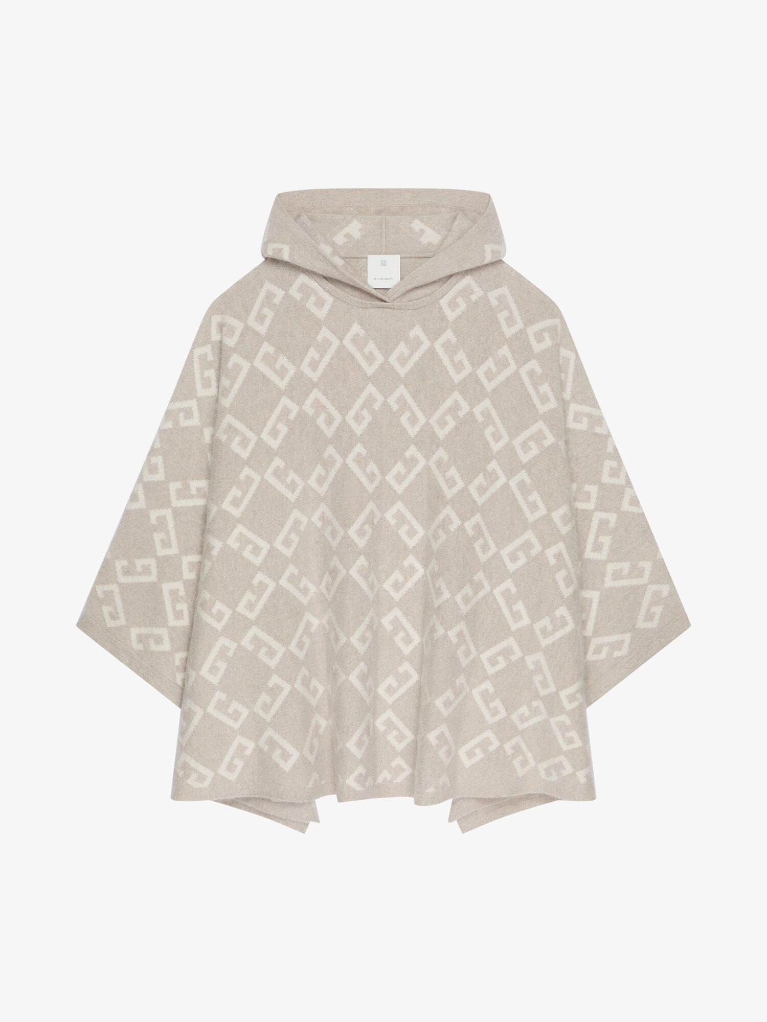 モノグラム 72 ジャカード ポンチョ - ベージュ | GIVENCHY JP