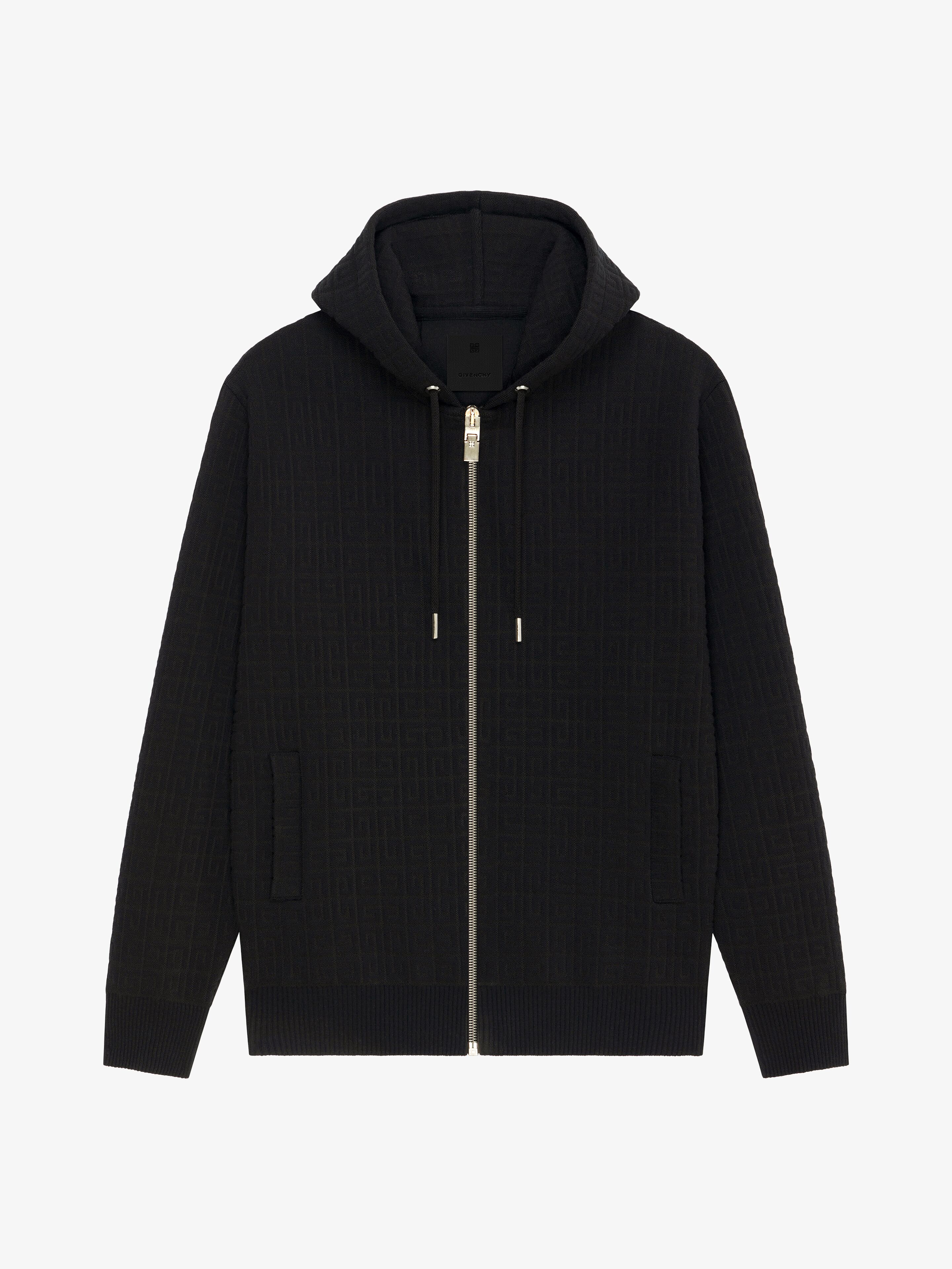 Shop Givenchy Hoodie In 4g Jacquard In Black